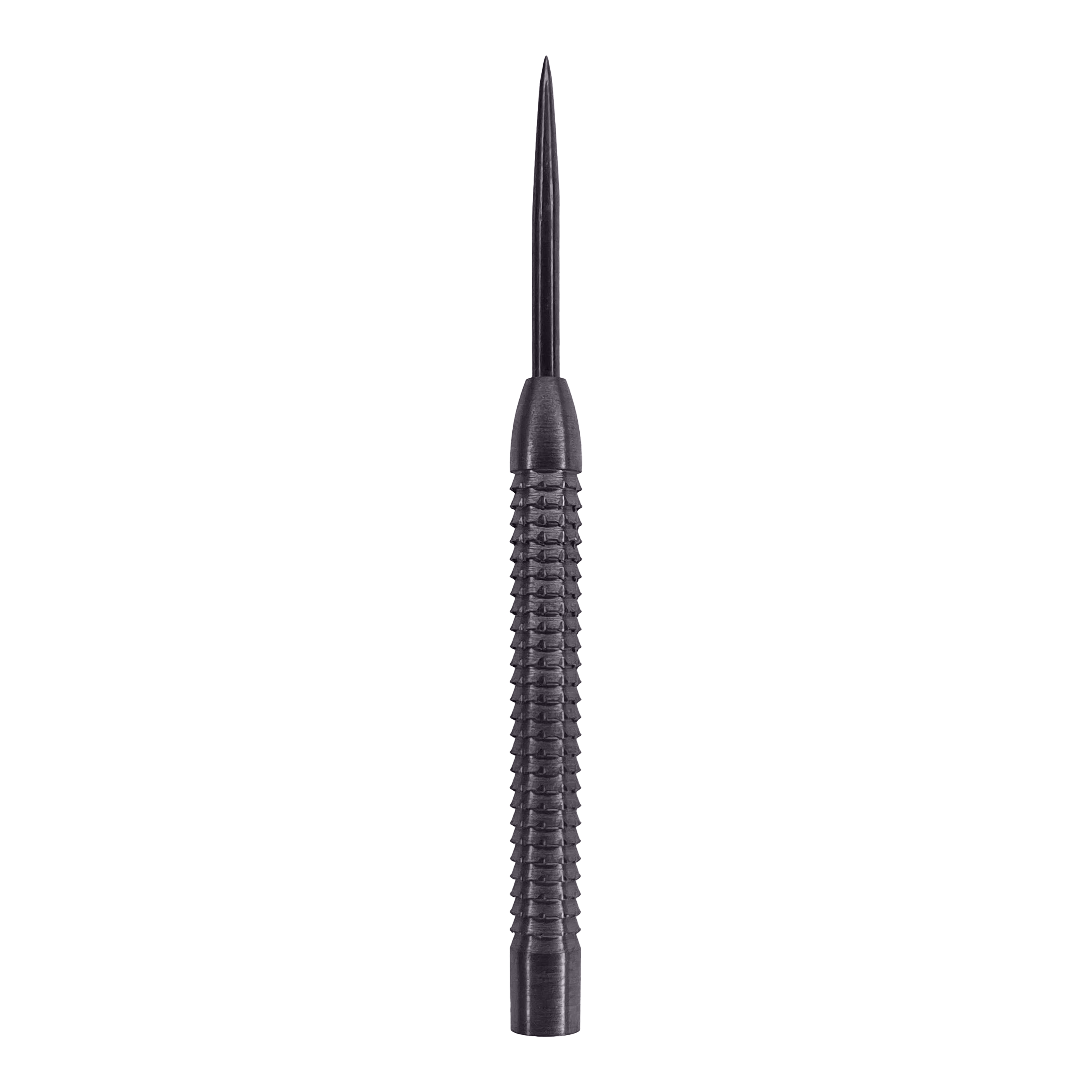Canne per freccette in acciaio McDart Phantom Das Bild zeigt einen McDart Phantom Steeldart-Barrel. Der Barrel ist schwarz und hat eine geriffelte Oberfläche für besseren Halt.