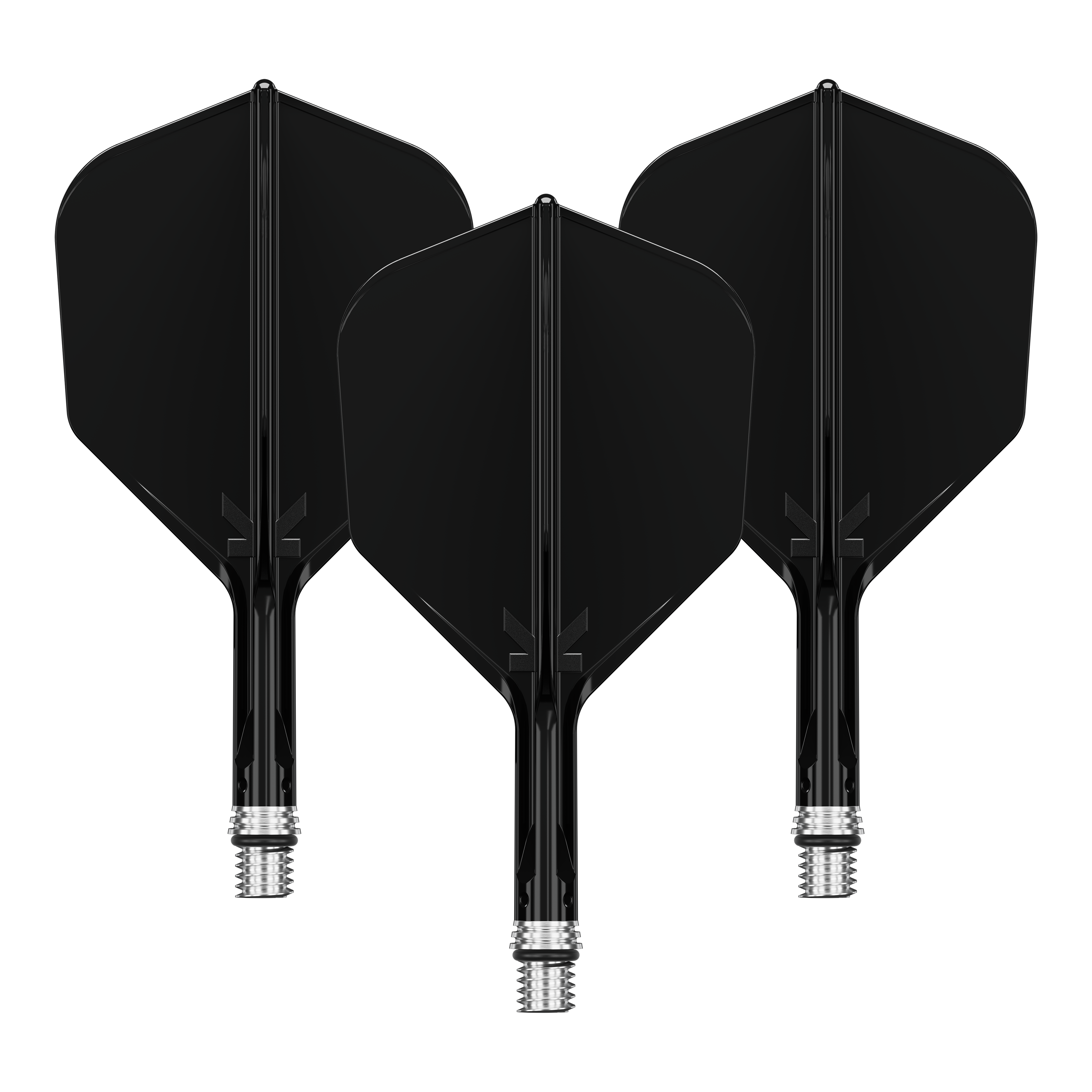 Alette Target K-Shift No6 - Nere Das Bild zeigt ein Set schwarzer KShift No6 Flights mit 19mm Länge für Darts. Die Flights stammen von der Marke Target.