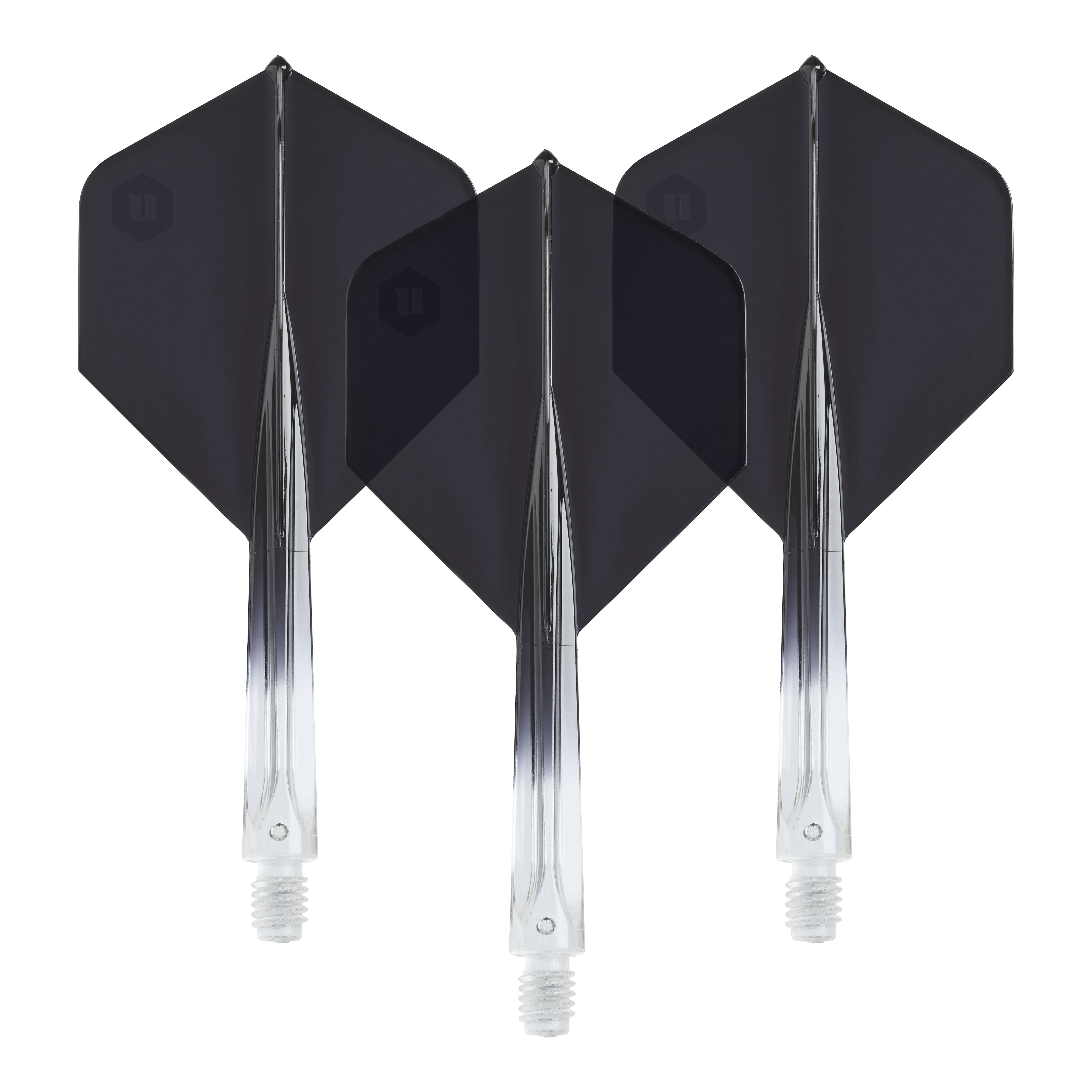 Alette standard Unicorn Forge Two Tone No2 - Nero trasparente Die Unicorn Forge Two Tone No2 Standard Flights in Schwarz sind hier abgebildet. Das Produkt besteht aus klaren und schwarzen Dartflights.
