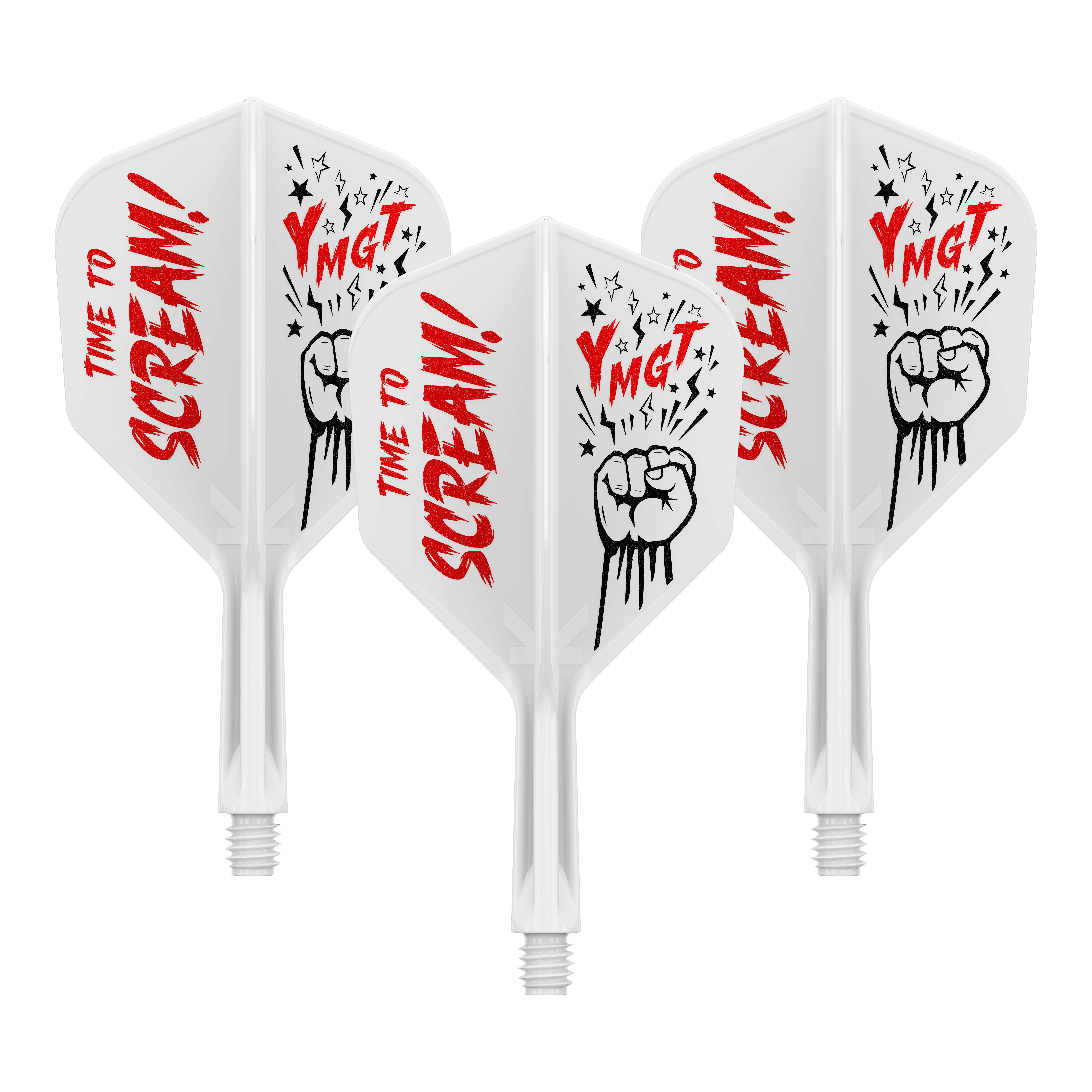 Sistema di albero di volo Target Japan K-Flex Scream No6 Zu sehen ist das Produkt 410242_Target_Japan_K-Flex_Scream_No6_Flight-Shafts-System_19mm_1Set. Es dürfte sich um einen Dartflight mit Schaftsystem handeln.