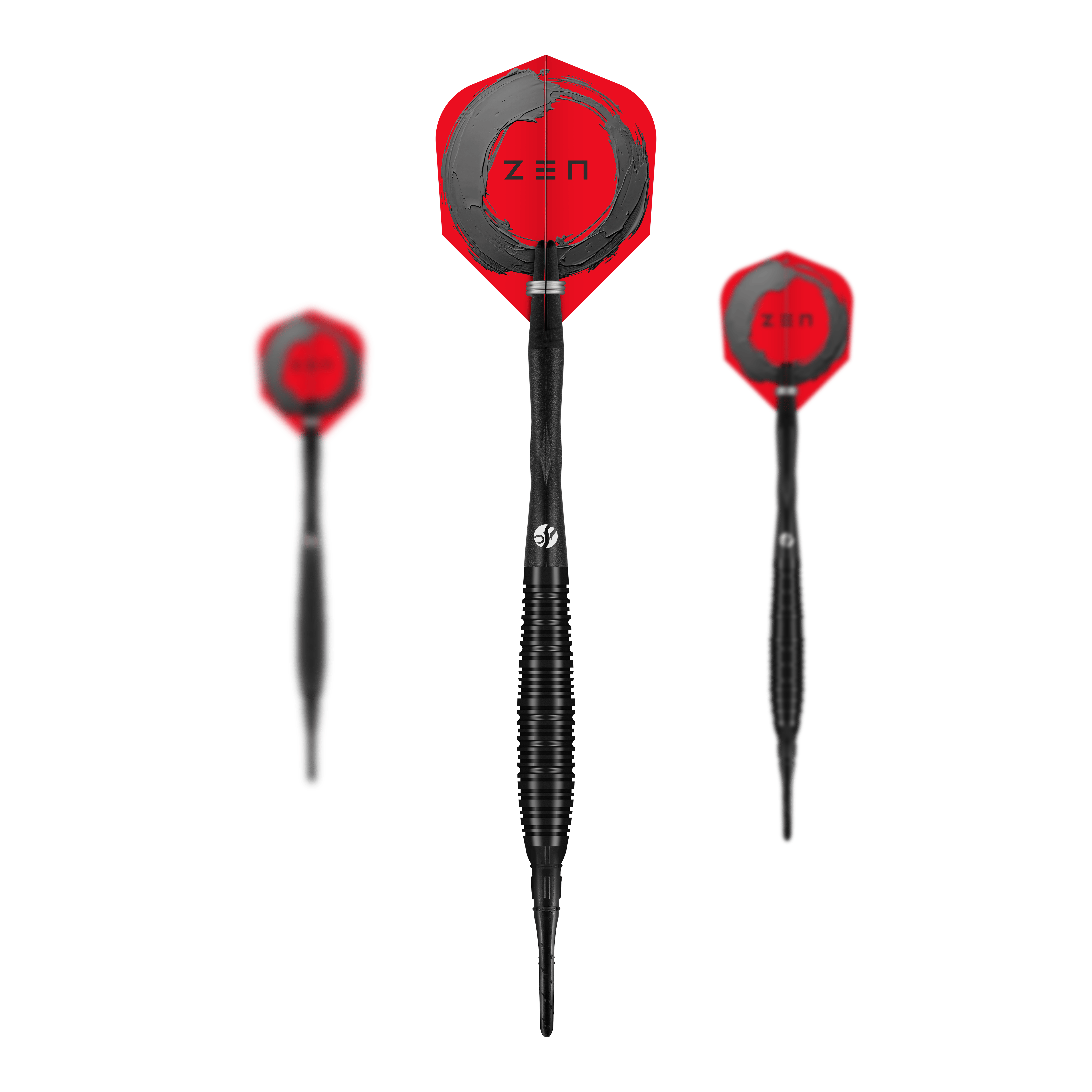 Freccette morbide Shot ZEN Bomber - 20 g Das Bild zeigt das Set der Shot ZEN Bomber Softdarts - 20g. Es handelt sich um hochwertige Softdarts für den professionellen Einsatz.
