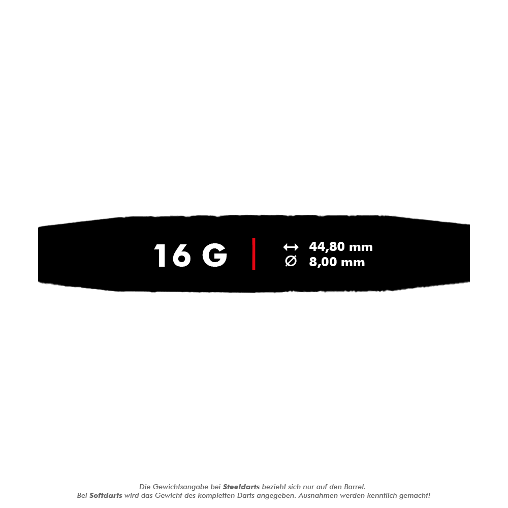 Freccette morbide McDart 85 Tungsten V6 - 16g