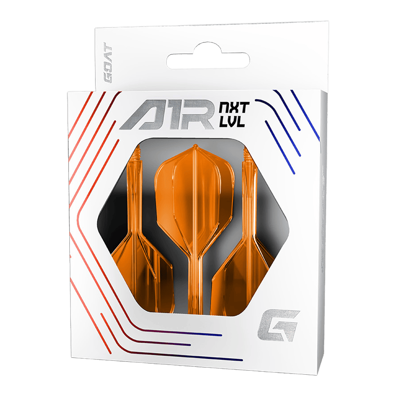 Sistema di albero di volo GOAT A1R No6 - Arancione neon Das Bild zeigt das GOAT A1R No6 Flight-Shaft-System in Neon Orange. Dieses Dart-Zubehör eignet sich ideal für professionelle Spieler.