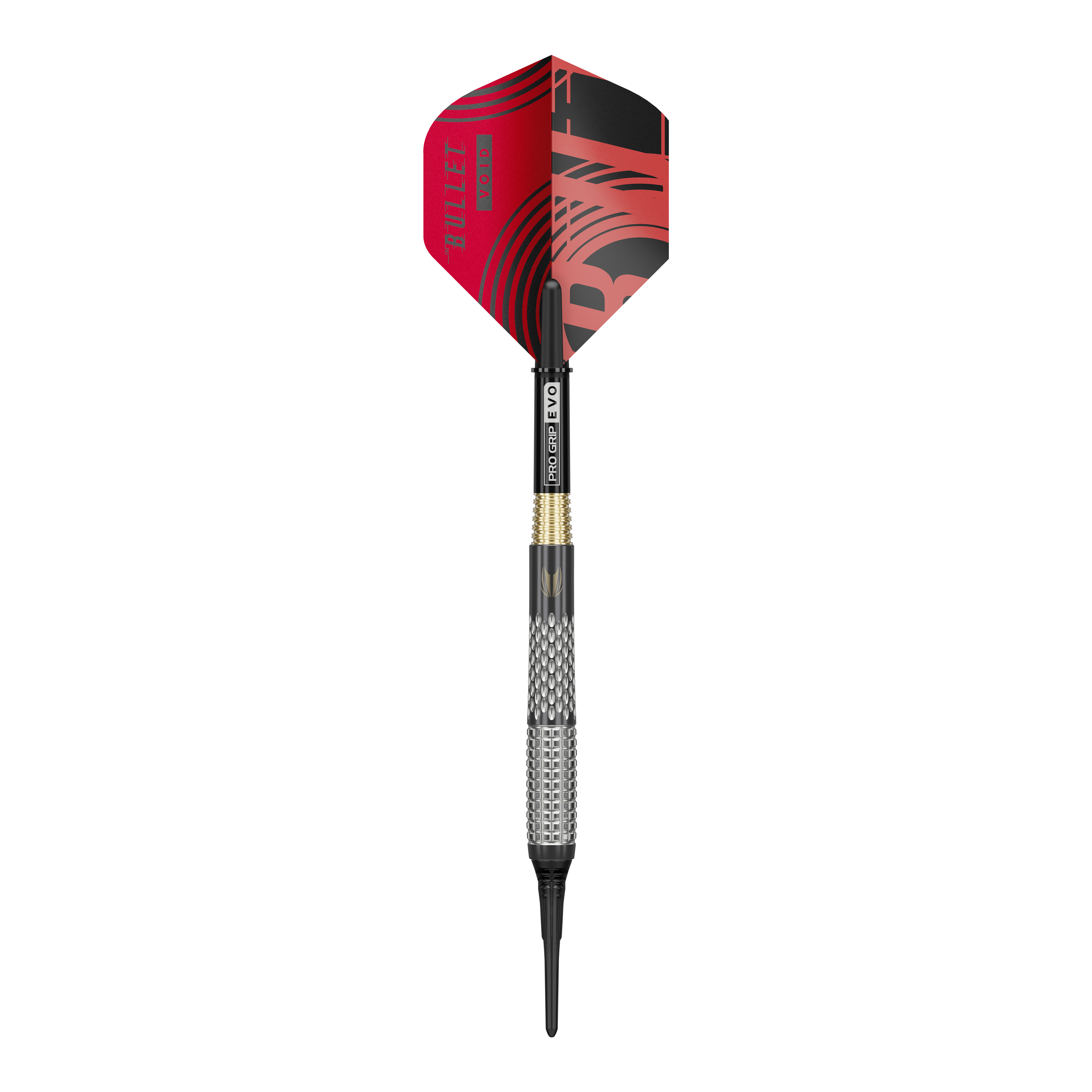 Freccette morbide Target Stephen Bunting GEN5 Void - 18 g Target Stephen Bunting GEN5 Void Softdarts - 18g Darts werden dargestellt. Das Bild zeigt das Design und die Details dieser Softdarts.