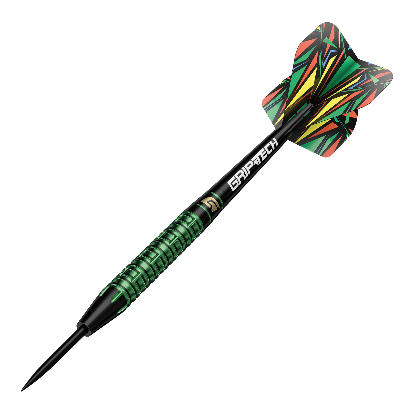 Freccette in acciaio al tungsteno verde GOAT Athlete Auf dem Bild sind die GOAT Athlete Green Tungsten Steeldarts zu sehen. Es handelt sich um hochwertige Steeldarts mit grünem Akzent.