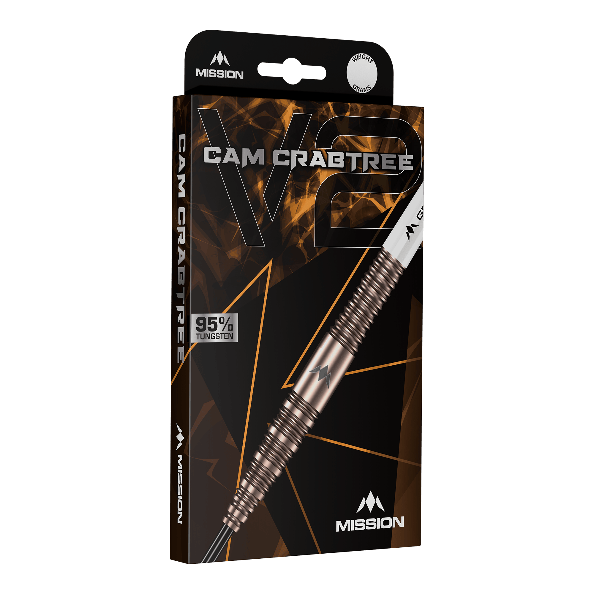 Freccette Mission Cam Crabtree V2 in acciaio al tungsteno al 95% Das Bild zeigt die Mission Cam Crabtree V2 95% Tungsten Steeldarts. Diese Darts zeichnen sich durch ihr professionelles Design und hohe Qualität aus.