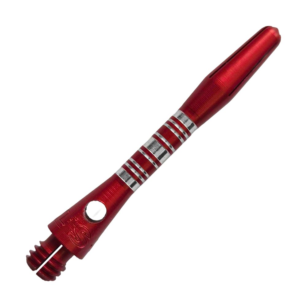 Aste in alluminio Bulls NL Supra - Rosse - 34 mm Abgebildet sind die Bulls NL Supra Aluminium Shafts in Rot, 34 mm. Sie eignen sich hervorragend als Ersatzteile für Dartpfeile.