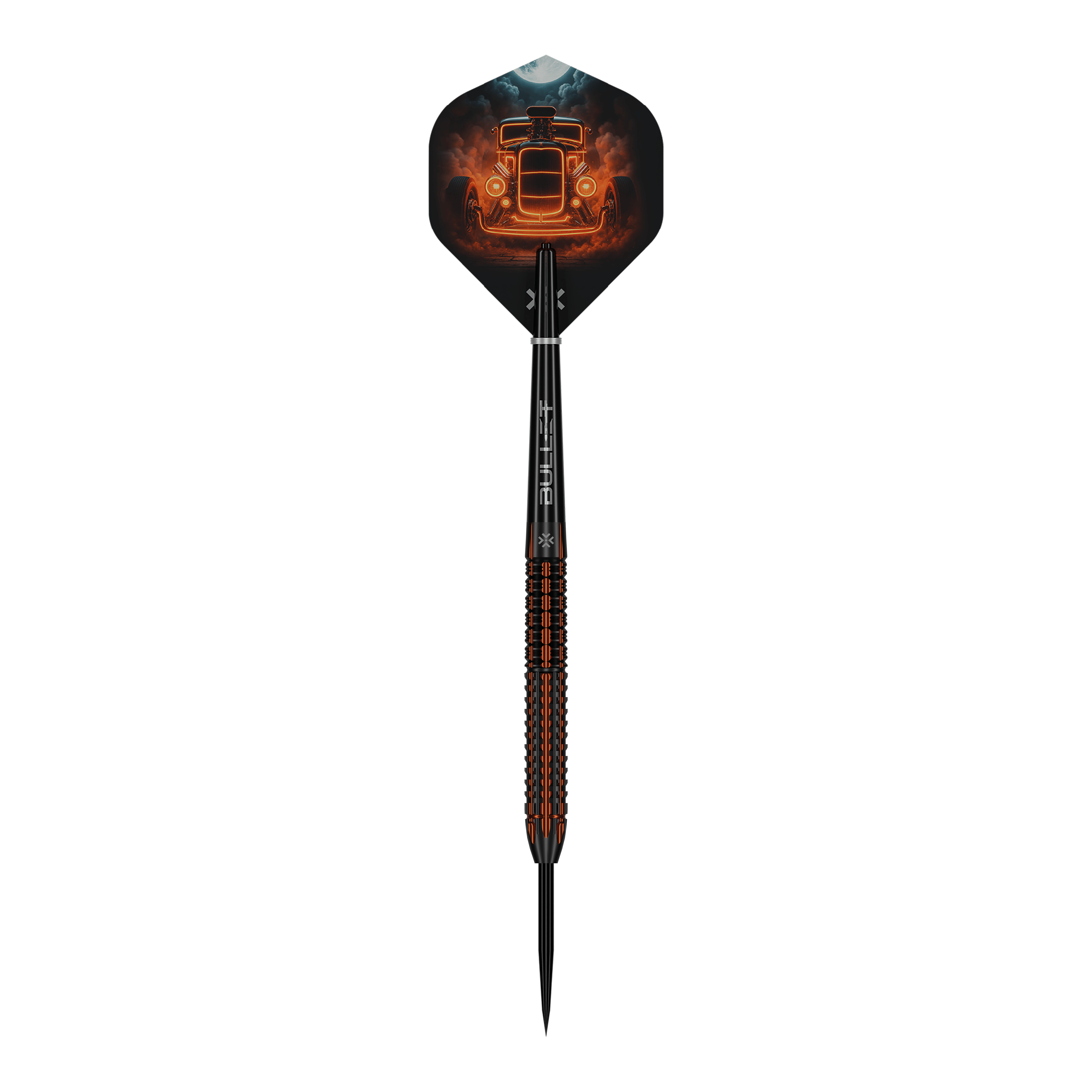 Freccette in acciaio Hotrod Bullet Dies ist ein Bild der Bullet Hotrod Steeldarts. Die Steeldarts zeichnen sich durch ein robustes Design aus.