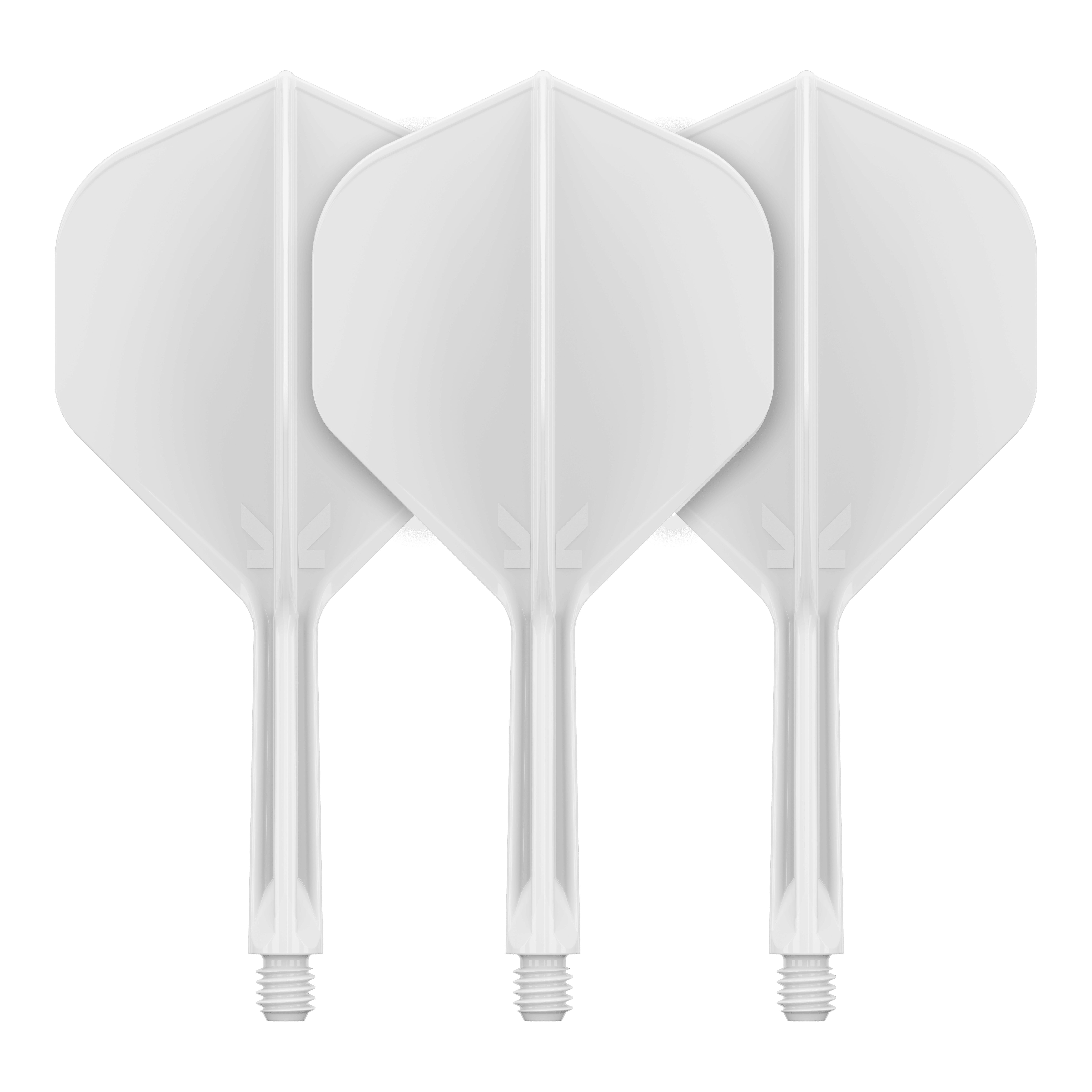Target K-Flex No2 Standard Flight System - Bianco Abgebildet ist ein Produkt mit dem Namen 410023_Target_K-Flex_No2_Standard_Flights_Weiss_26mm_2. Es handelt sich wahrscheinlich um weiße Standard-Flights für Darts.