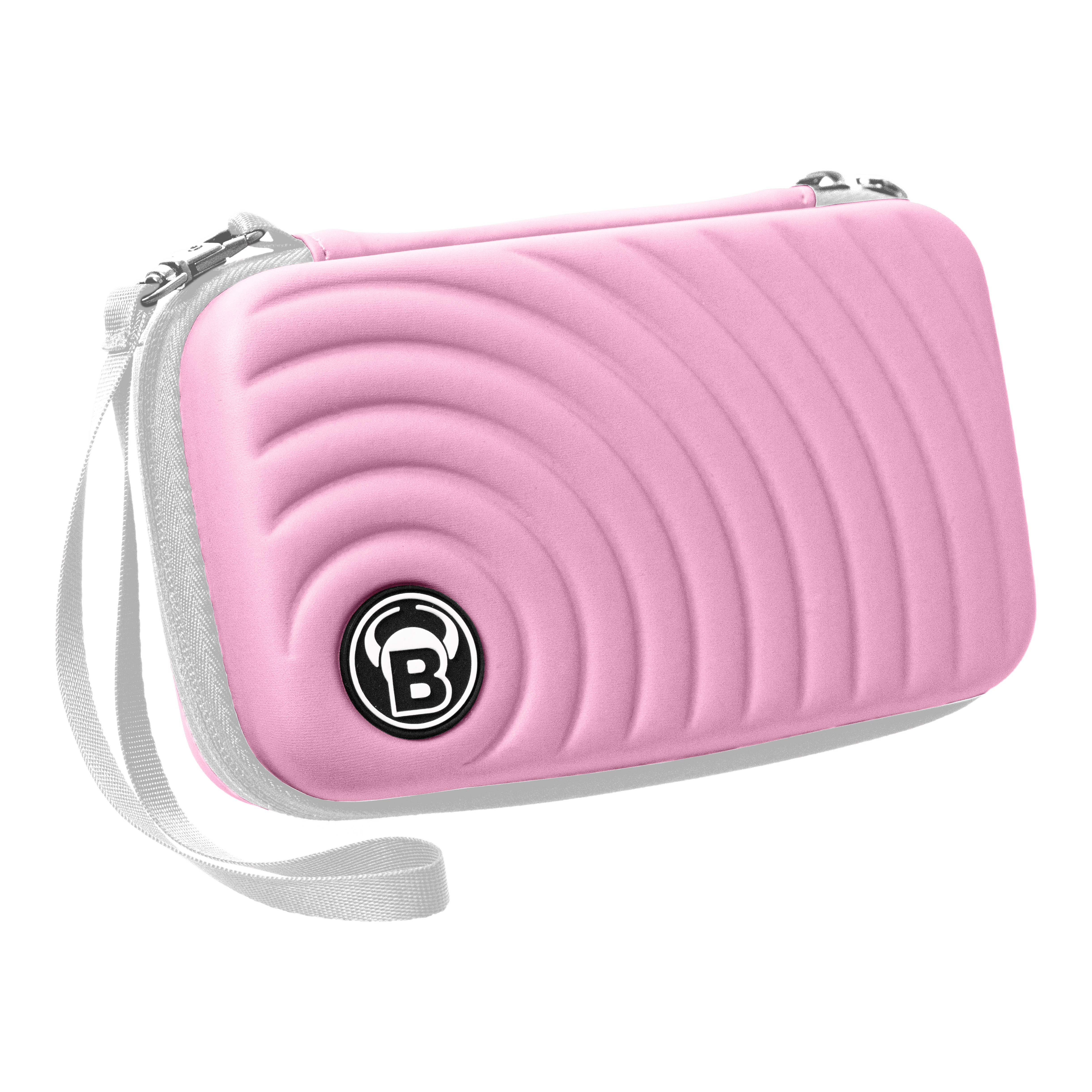 Das Bild zeigt das Produkt Bulls Orbis XL Dartcase in Pink. Die Darttasche ist speziell für die sichere Aufbewahrung von Darts geeignet.