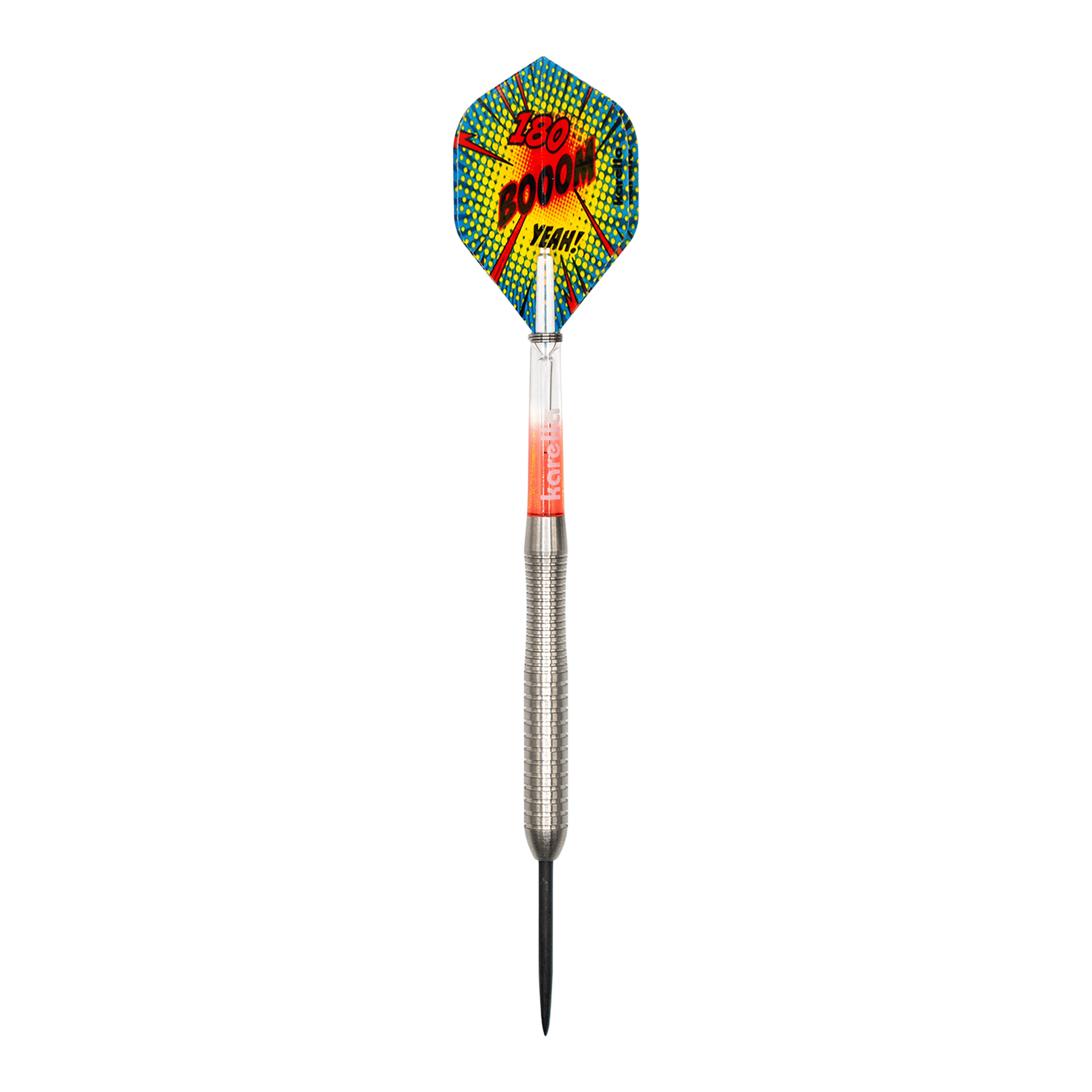 Freccette in acciaio Karella Comic Line CL-2 - 23 g Auf dem Bild ist das Produkt Karella Comic Line CL-2 Steeldarts - 23g zu sehen. Der Dartpfeil ist detailreich dargestellt.