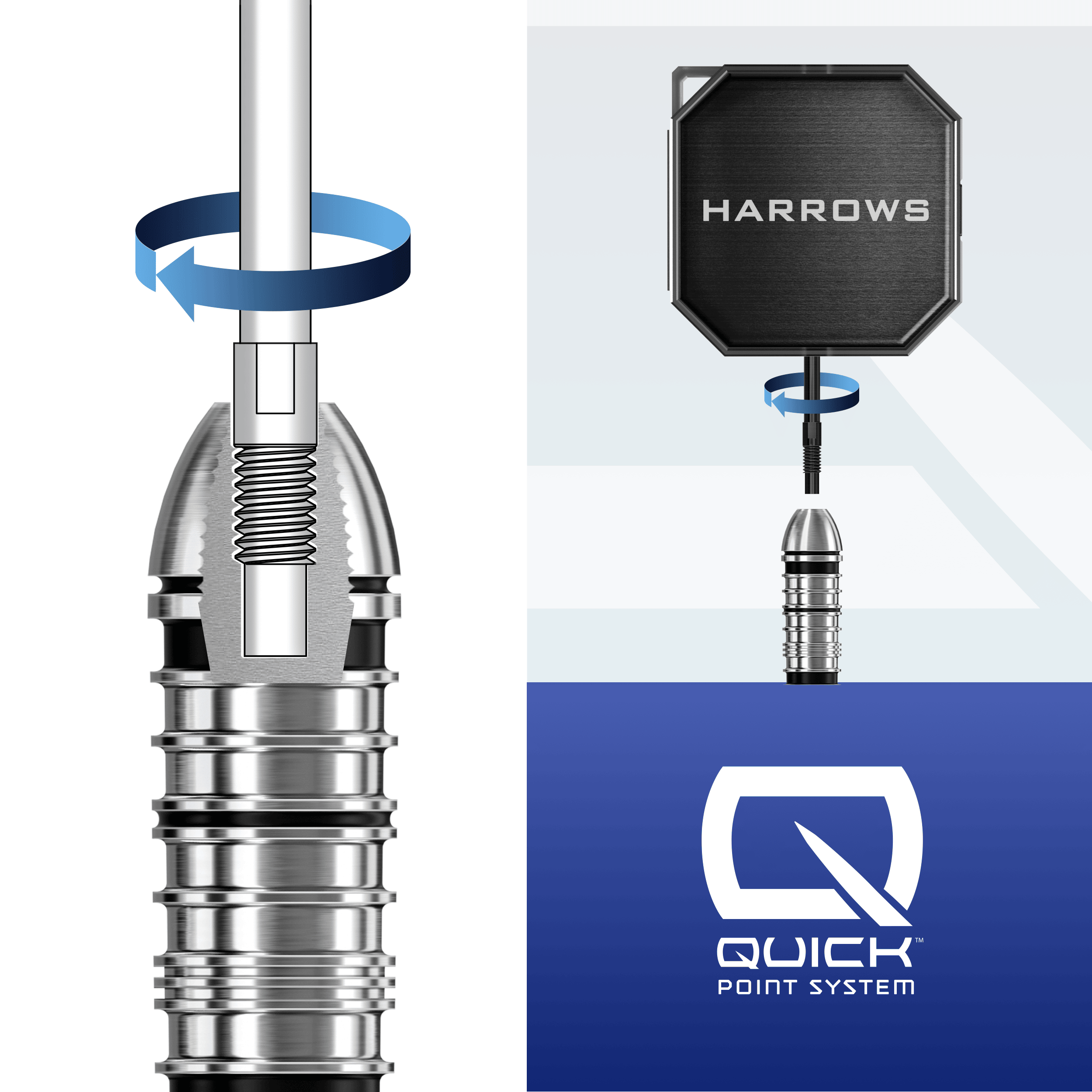 Valigetta portautensili Quick Point Premium di Harrow Hier wird das Harrows Premium Quick Point Tool Case präsentiert. Die Tasche eignet sich bestens zum Verstauen von Dartwerkzeug.