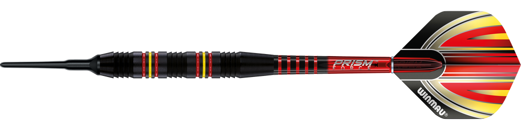 Winmau Outrage V2 Softdarts in ottone rivestito nero - 18g