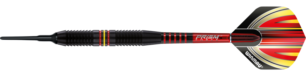Winmau Outrage V1 Softdarts in ottone rivestito nero - 18g