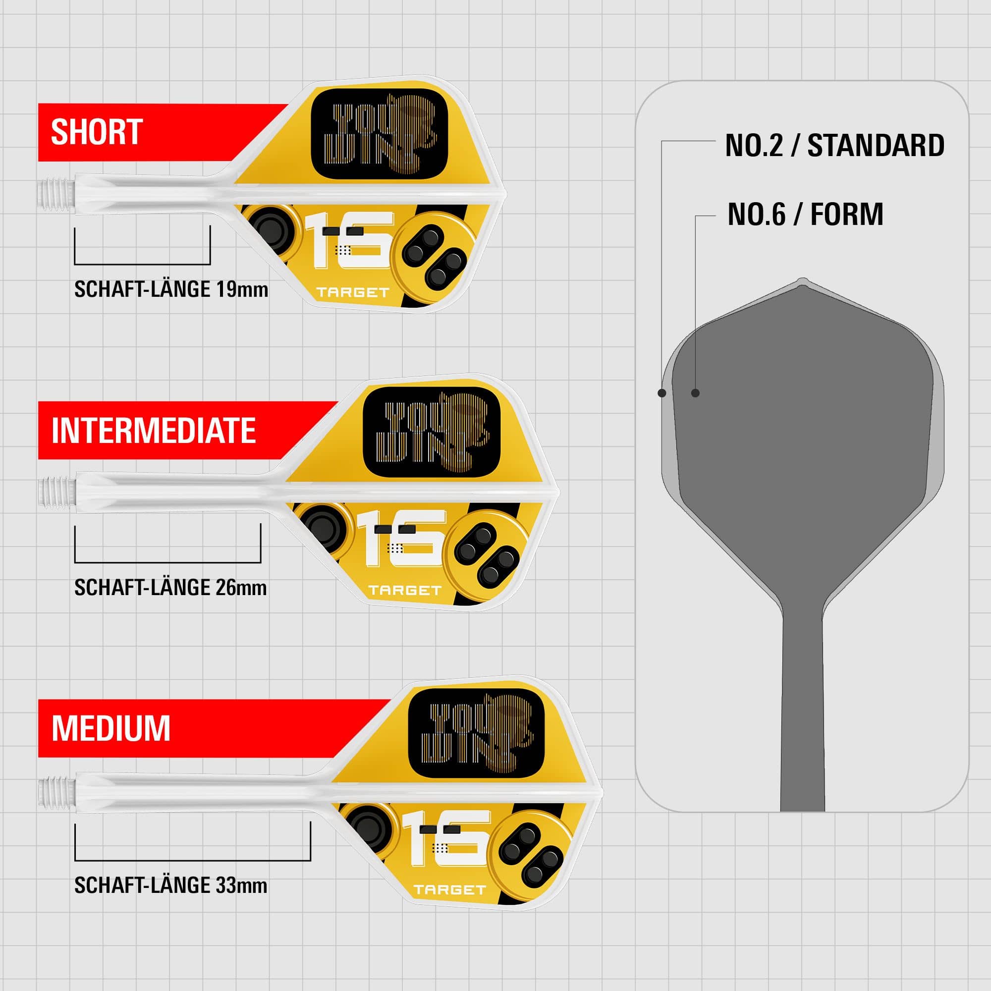 Target K-Flex Vinci 6 voli Das Bild stellt Target K-Flex You Win No6 Flights dar. Diese Flights werden beim Dartsport eingesetzt.
