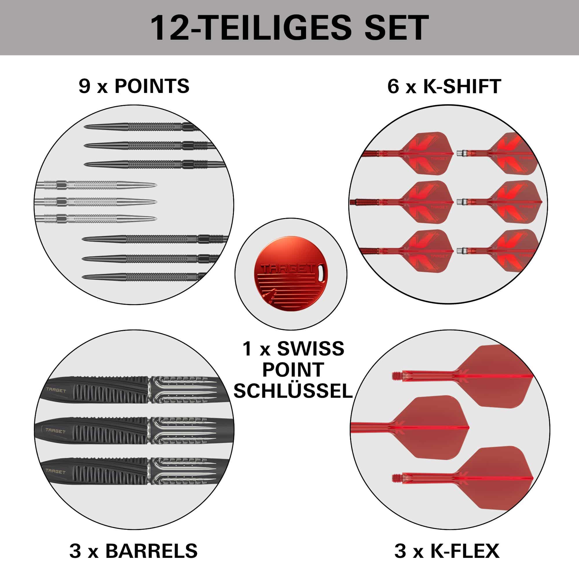 Freccette Target Shift Swiss Point in acciaio Freccette Target Shift Swiss Point in acciaio