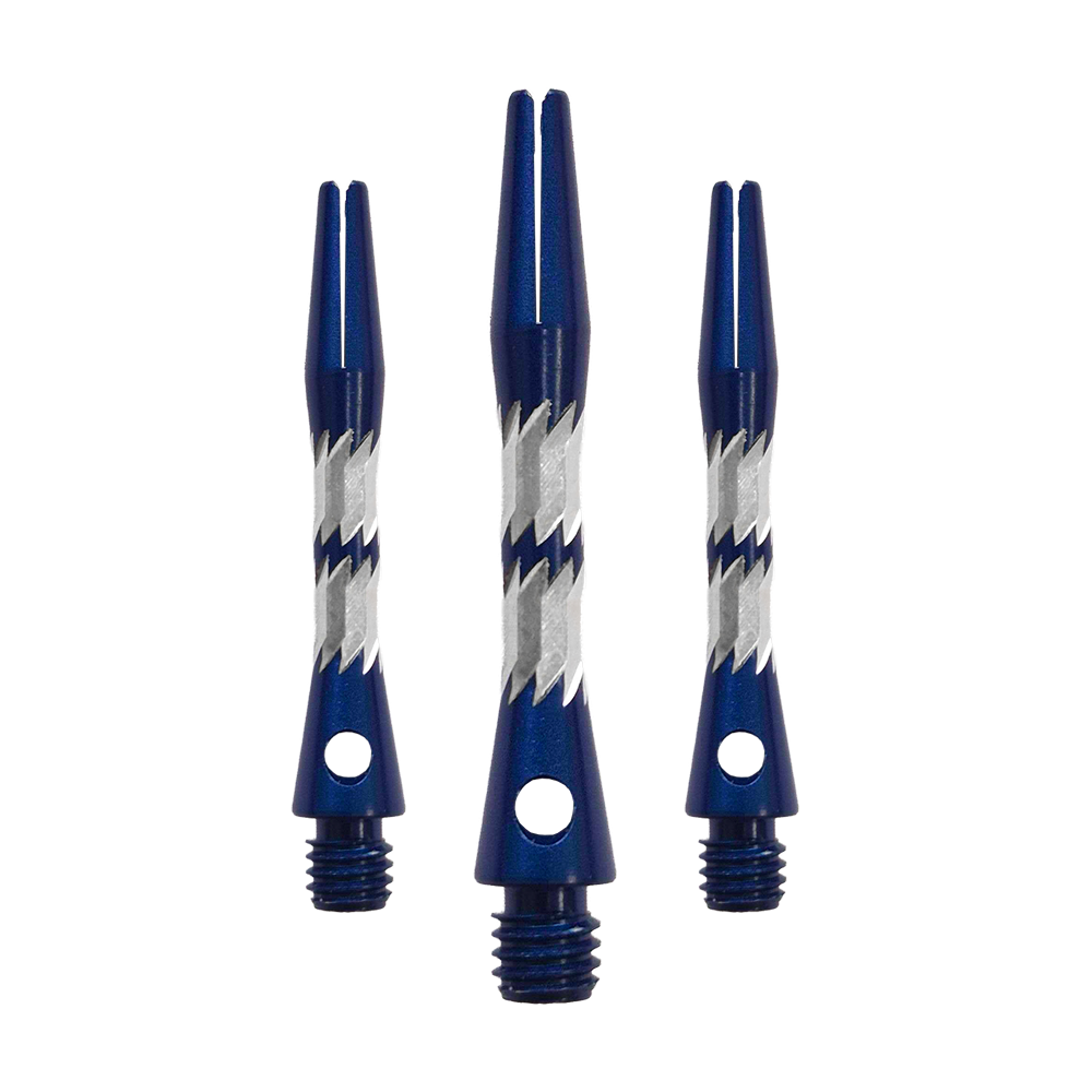 Aste in alluminio Bulls NL Minor - Blu - 33 mm Zu sehen ist ein Set Bulls NL Minor Aluminium Shafts in Blau mit 33 mm Länge. Diese Aluminiumschäfte werden für Darts verwendet.