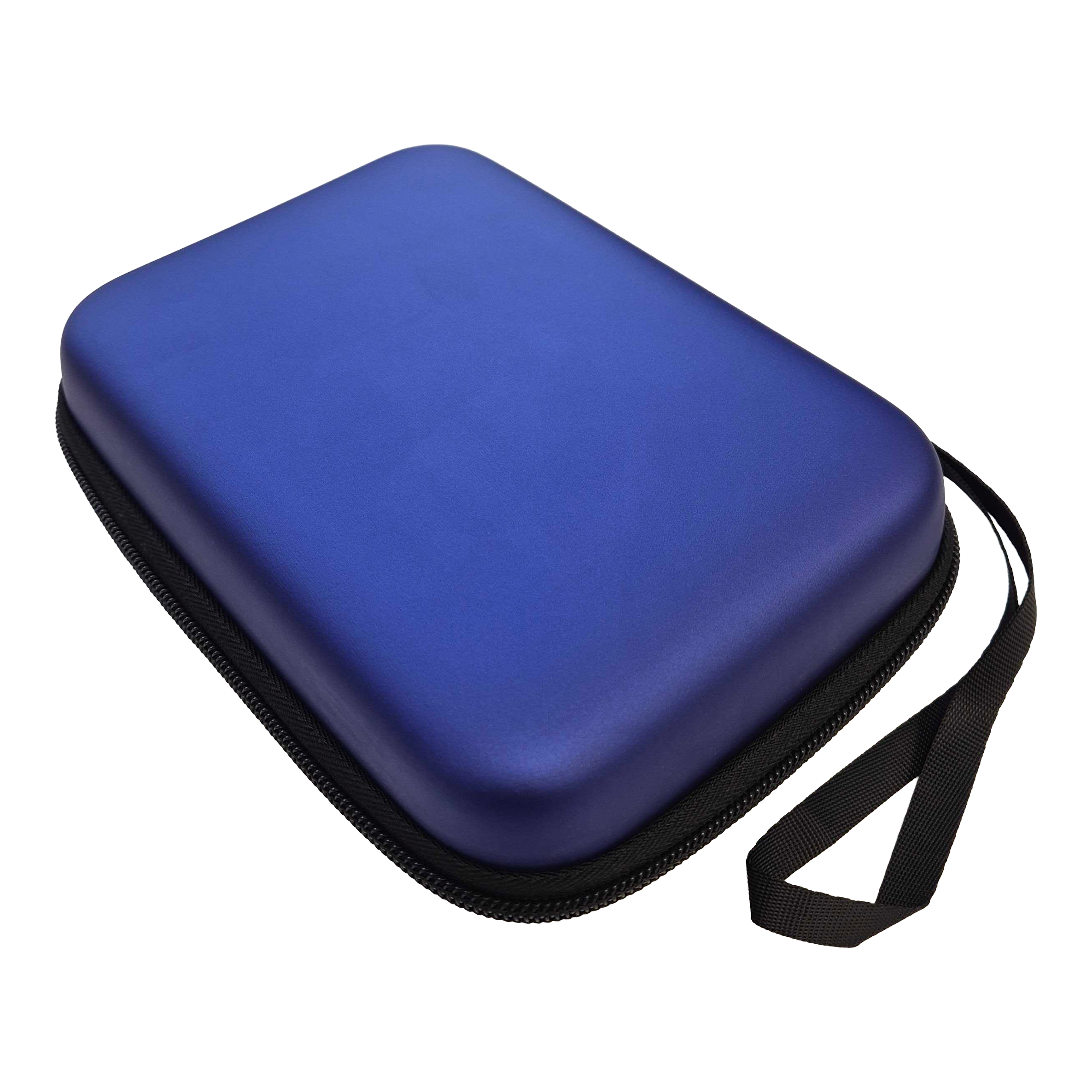 Custodia per freccette McDart System-4 Das Bild zeigt ein blaues Dartcase in metallischer Optik. Es handelt sich wahrscheinlich um das Modell DC02 von McDart.