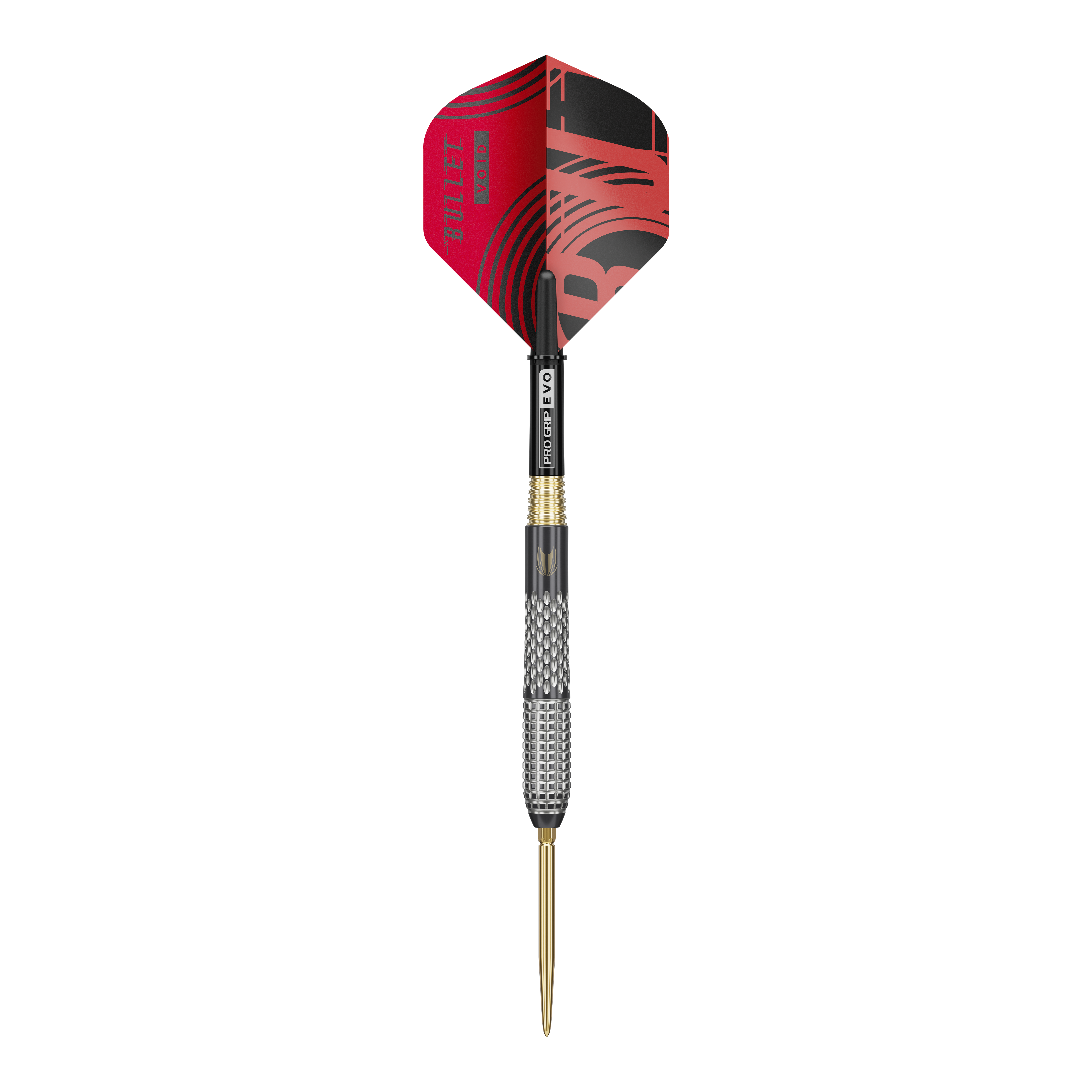 Die Target Stephen Bunting GEN5 Void Swiss Point Steeldarts sind hier zu sehen. Sie bieten sportlichen Dartspielern ausgezeichnete Kontrolle und Stabilität.