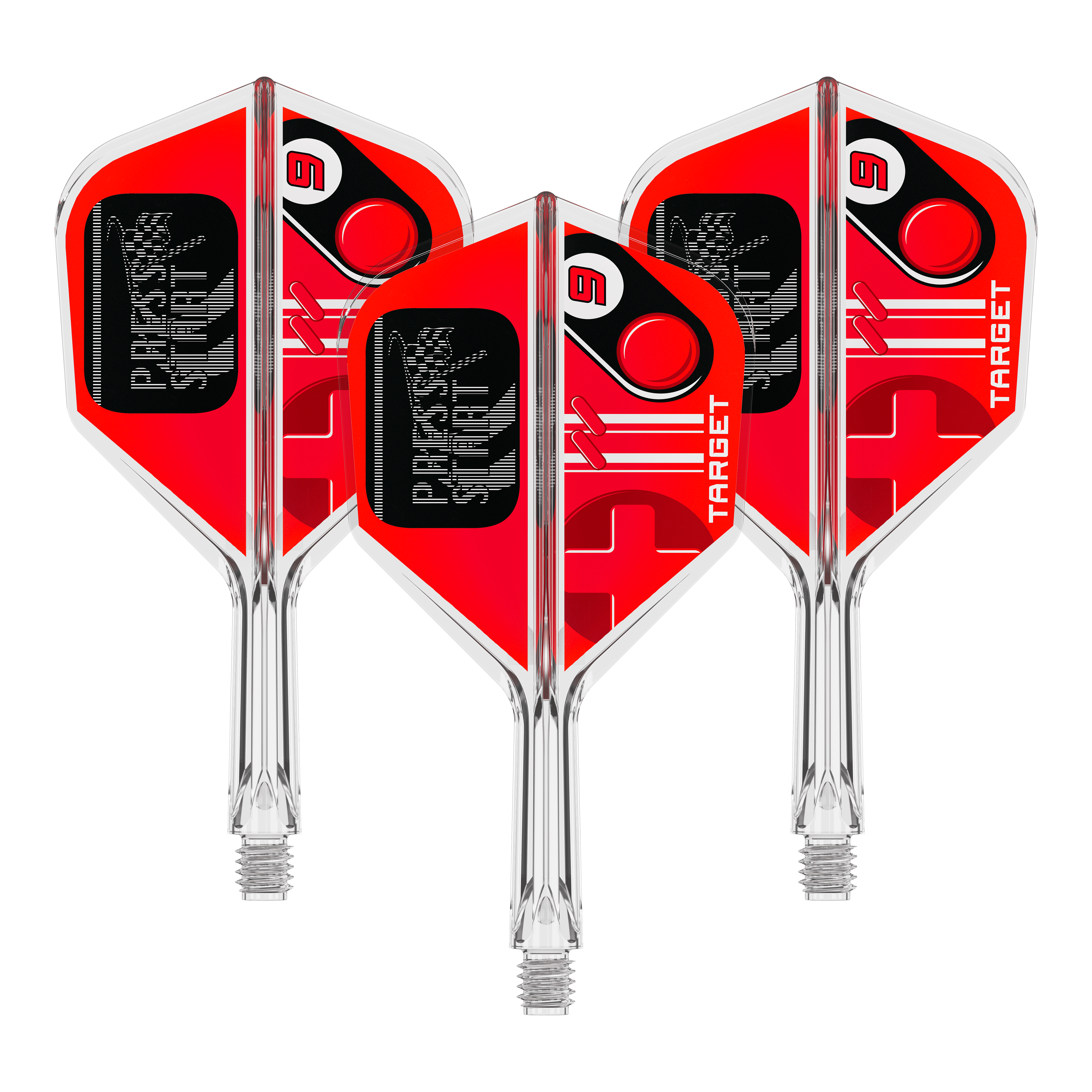 Target K-Flex Press Start No6 Flights Abgebildet ist das Produkt 410582_Target_K-Flex_PressStart_No6_Flights_19mm_1Set. Das Produkt besteht vermutlich aus einem Set von Dart-Flights.
