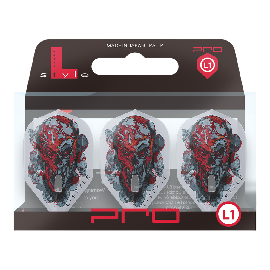 Alette L-Style Ryan Searle Signature V4 Clear White L1PRO Das Bild zeigt die L-Style Ryan Searle Signature V4 Clear White L1PRO Flights. Es handelt sich um hochwertige Flights für Dartsport.