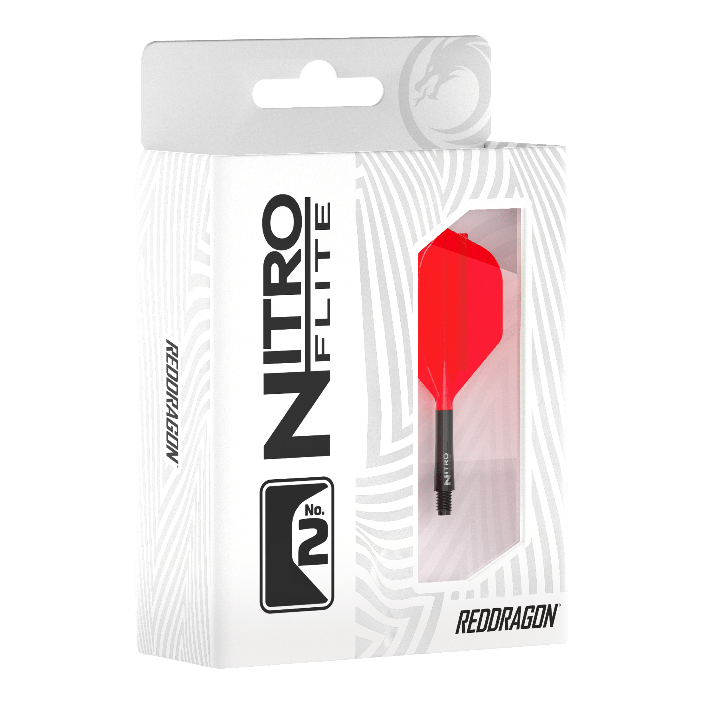 Red Dragon Nitroflite - Asta nera, alette rosse n. 2 Abgebildet ist das Produkt Red Dragon Nitroflite - Black Shaft Red No2 Flights. Die Flights sind für Dartpfeile geeignet und haben schwarze und rote Farben.