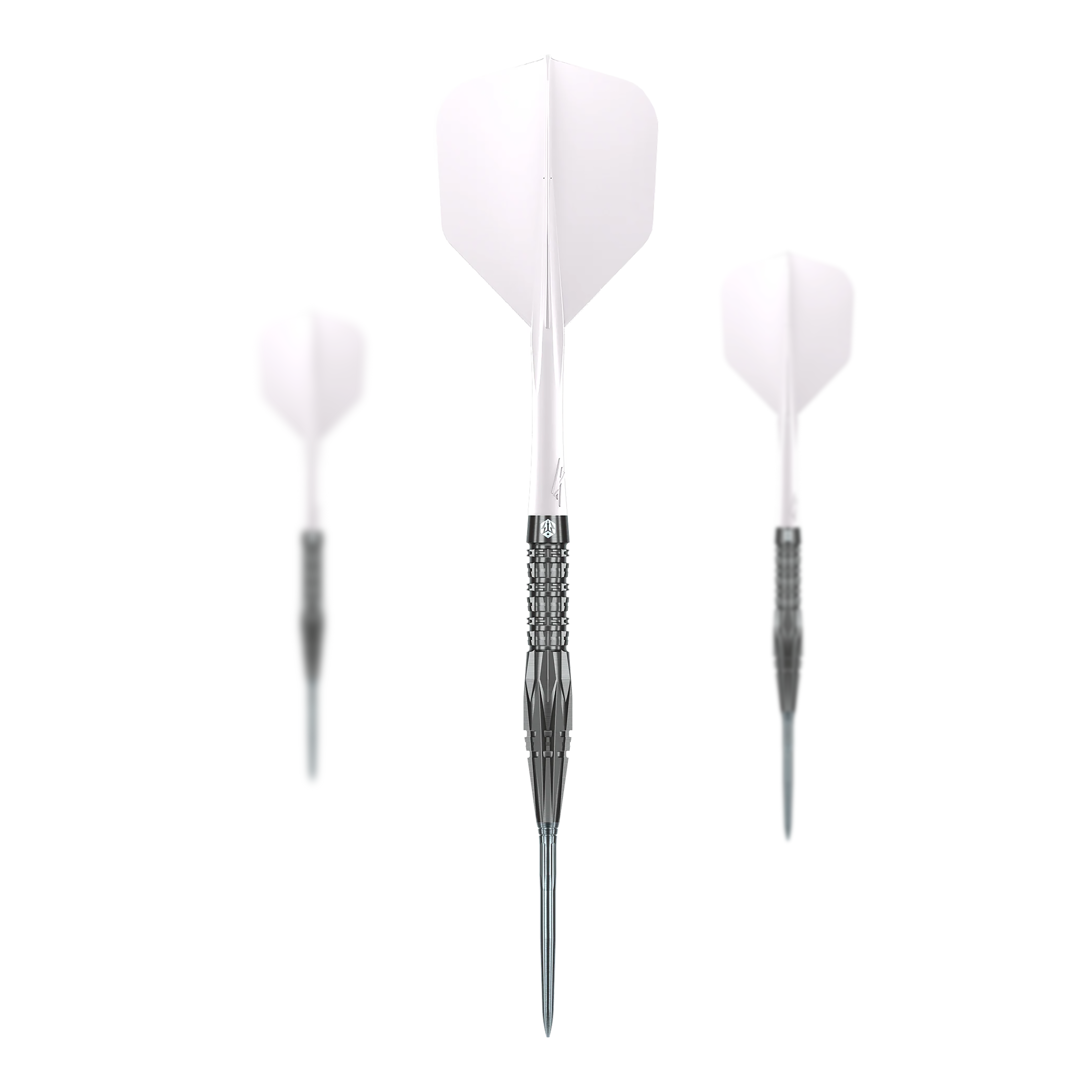 Das Bild zeigt die Caliburn Prisma Steeldarts - 19,5g. Diese Steeldarts sind ein hochwertiges Produkt für Dartspieler.