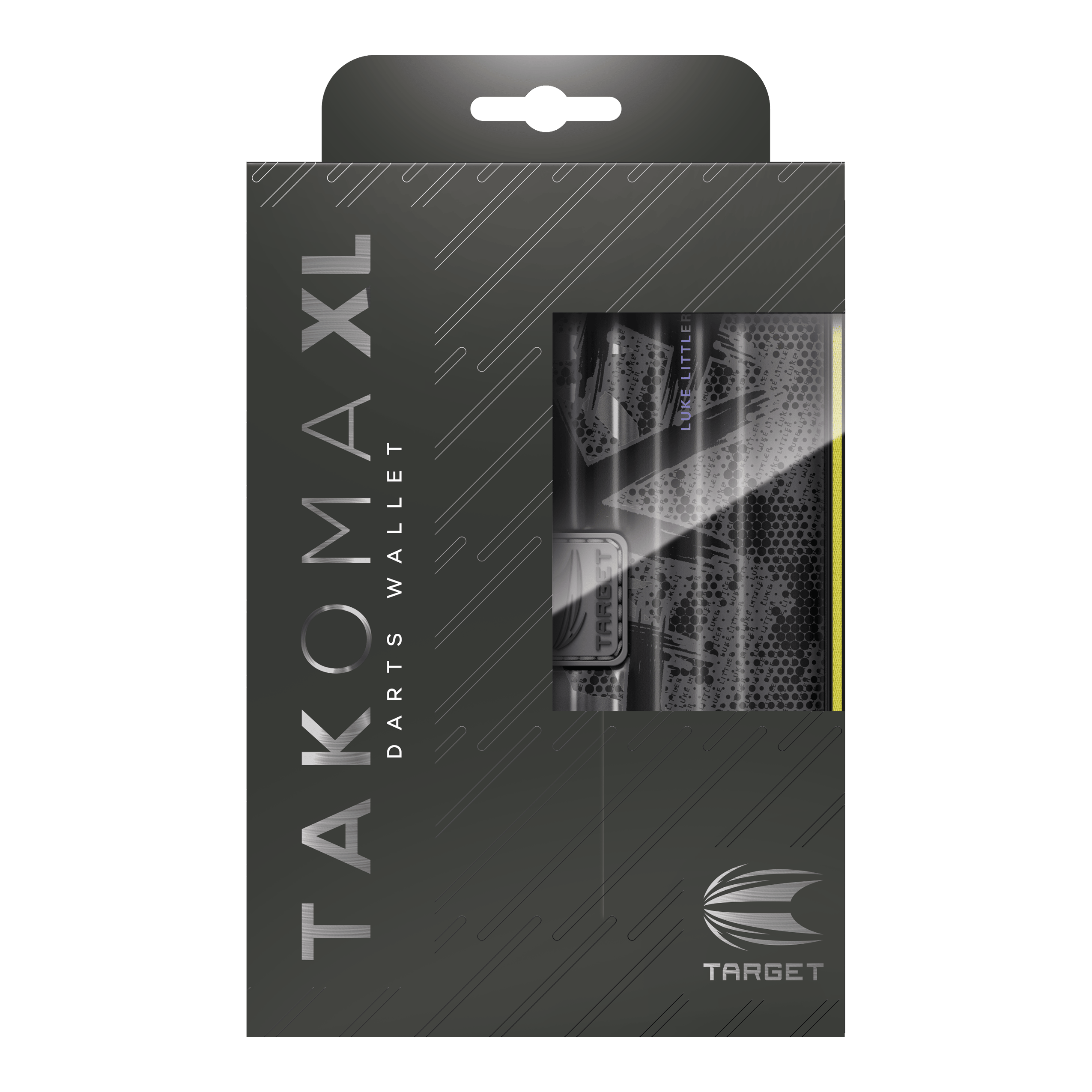 Custodia per freccette Takoma XL Ghost Series Luke Littler Dieses Bild stellt das Takoma XL Ghost Series Luke Littler Dartcase dar. Es handelt sich um ein extra großes Dartcase für Darts und Zubehör.