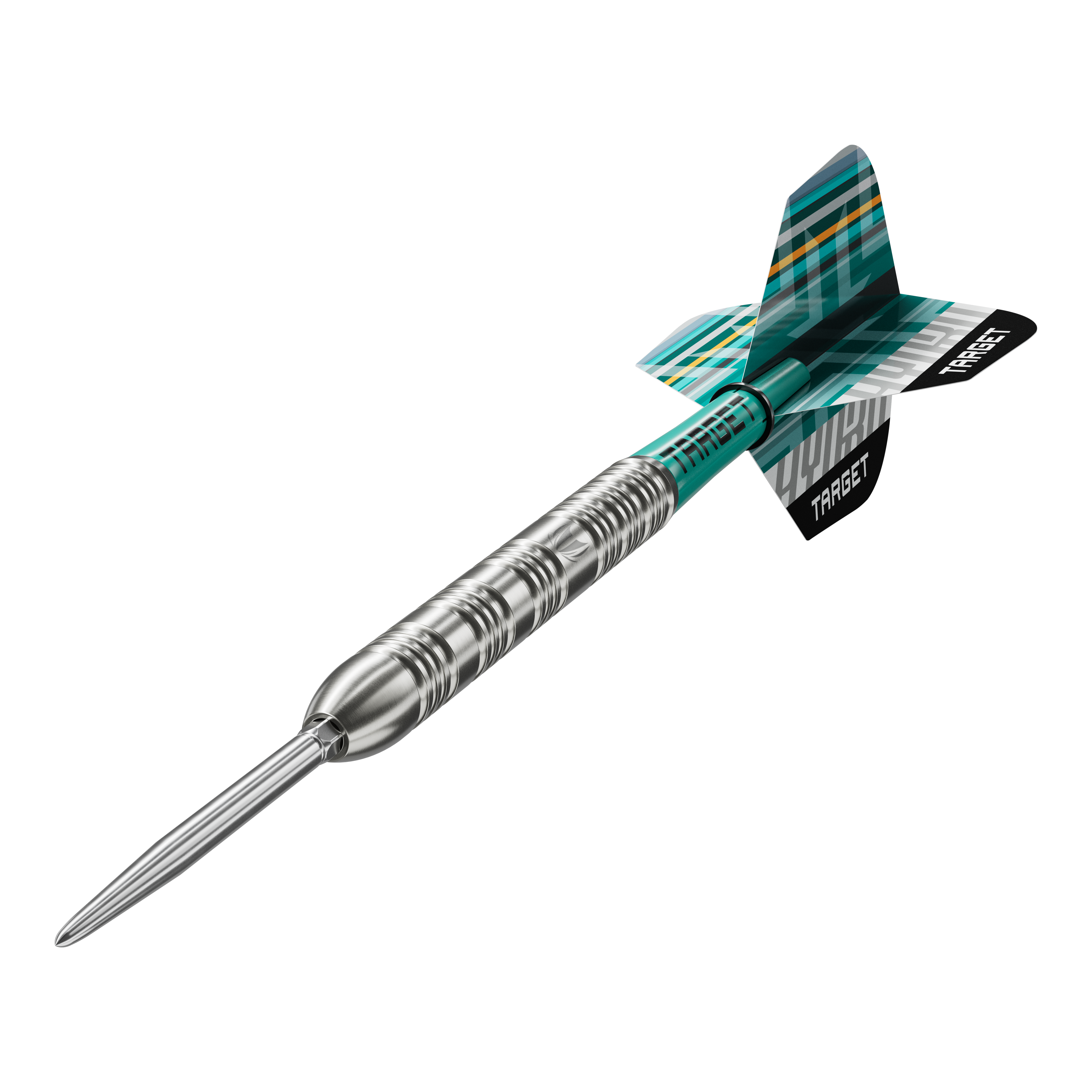 Freccette in acciaio Target Hydro 02 Swiss Point Das Bild zeigt die Target Hydro 02 Swiss Point Steeldarts. Die Steeldarts sind deutlich und detailreich abgebildet.