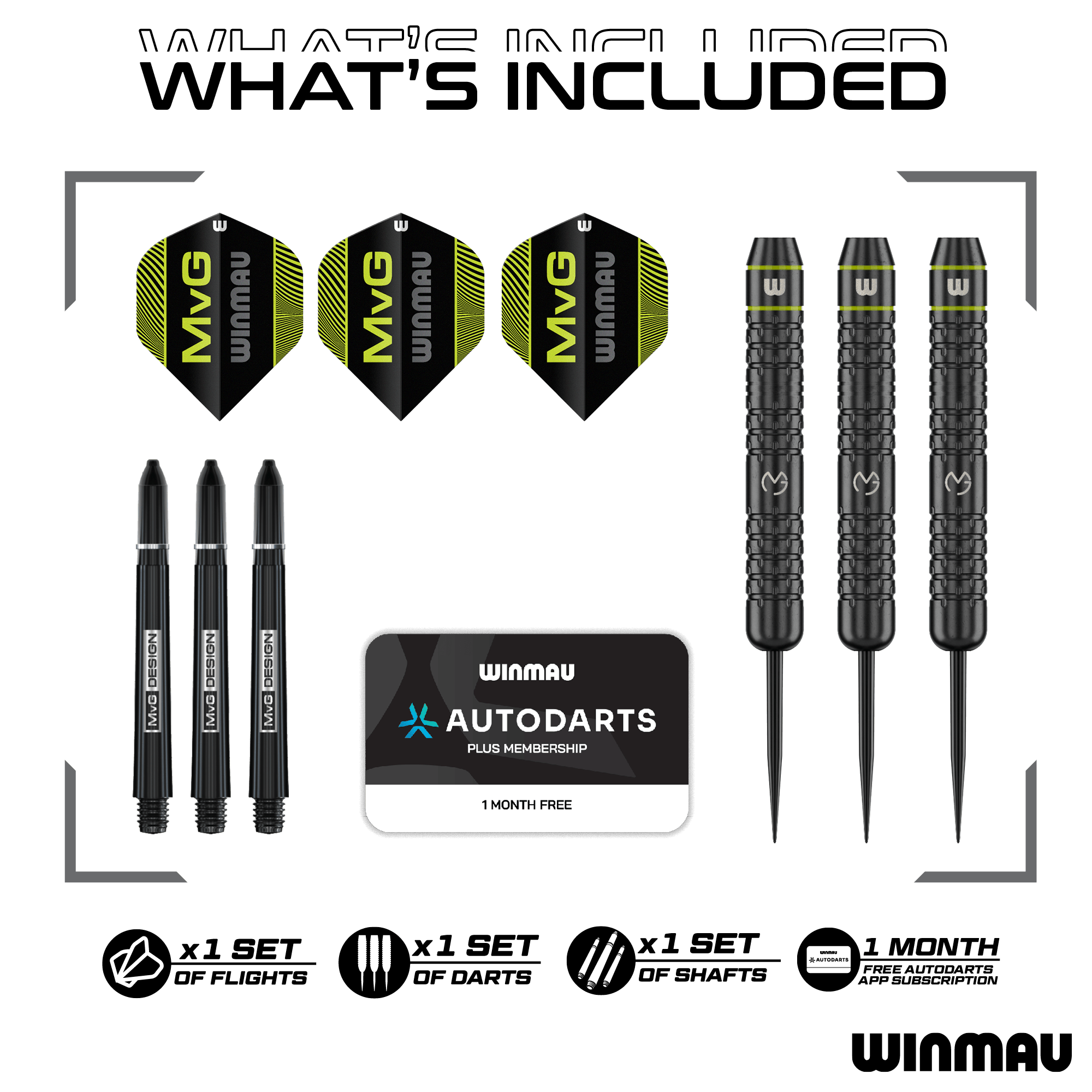 Winmau Michael Van Gerwen Core Brass Steeldarts - 21g