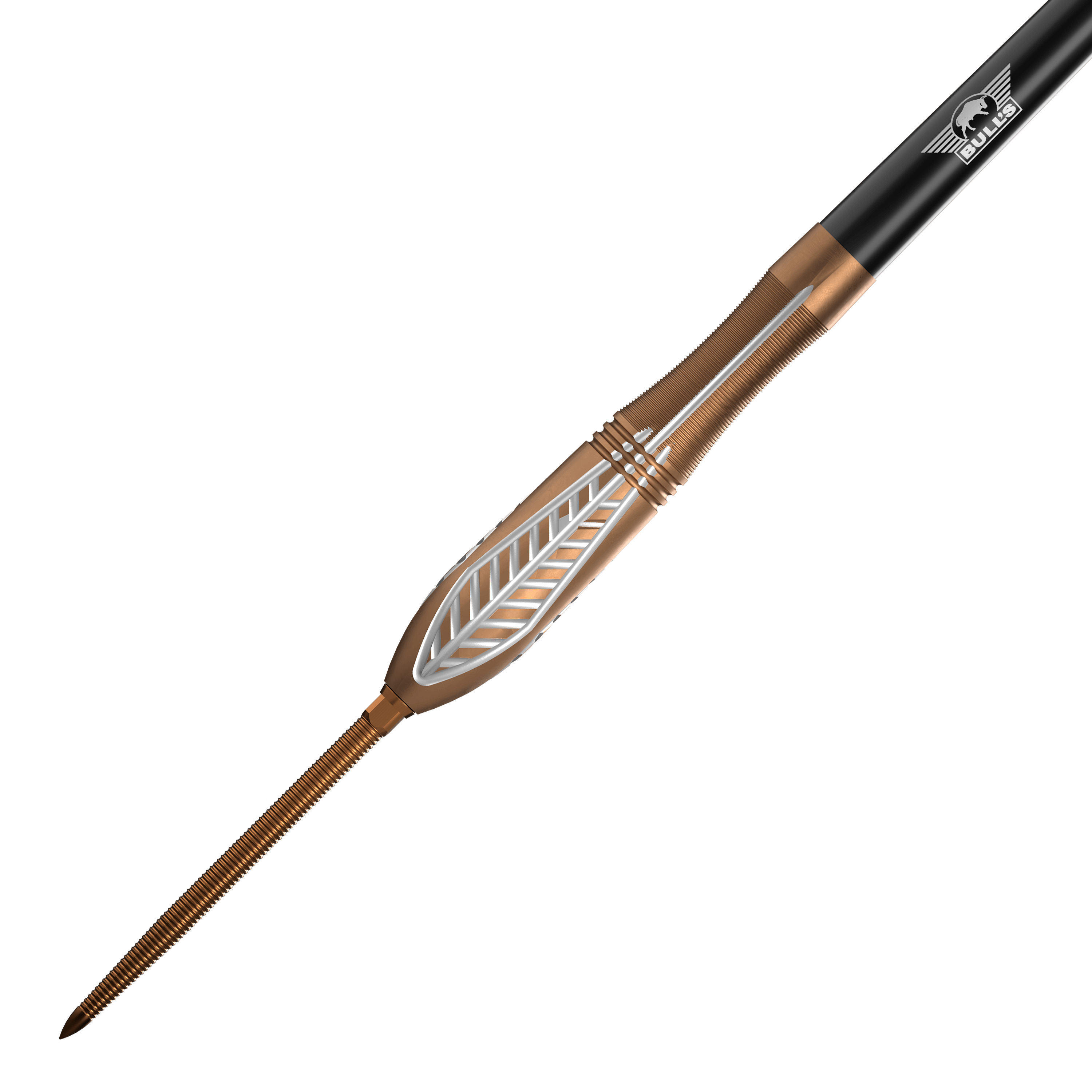 Freccette in acciaio convertibili Bulls NL Bronzo Nova Zu sehen ist das Set Bulls NL Bronzo Nova Convertible Point Steeldarts. Die Darts sind elegant designt.