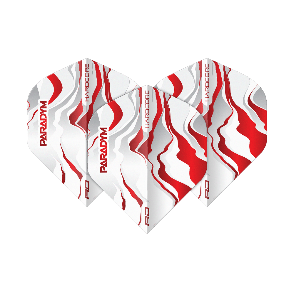 Voli standard Red Dragon Hardcore Premium Paradym Red Premium No2 Abgebildet ist ein Set Red Dragon Hardcore Premium Paradym Red Premium No2 Standard Flights. Das Produkt zeigt hochwertige Dart-Flights in Standardgröße.