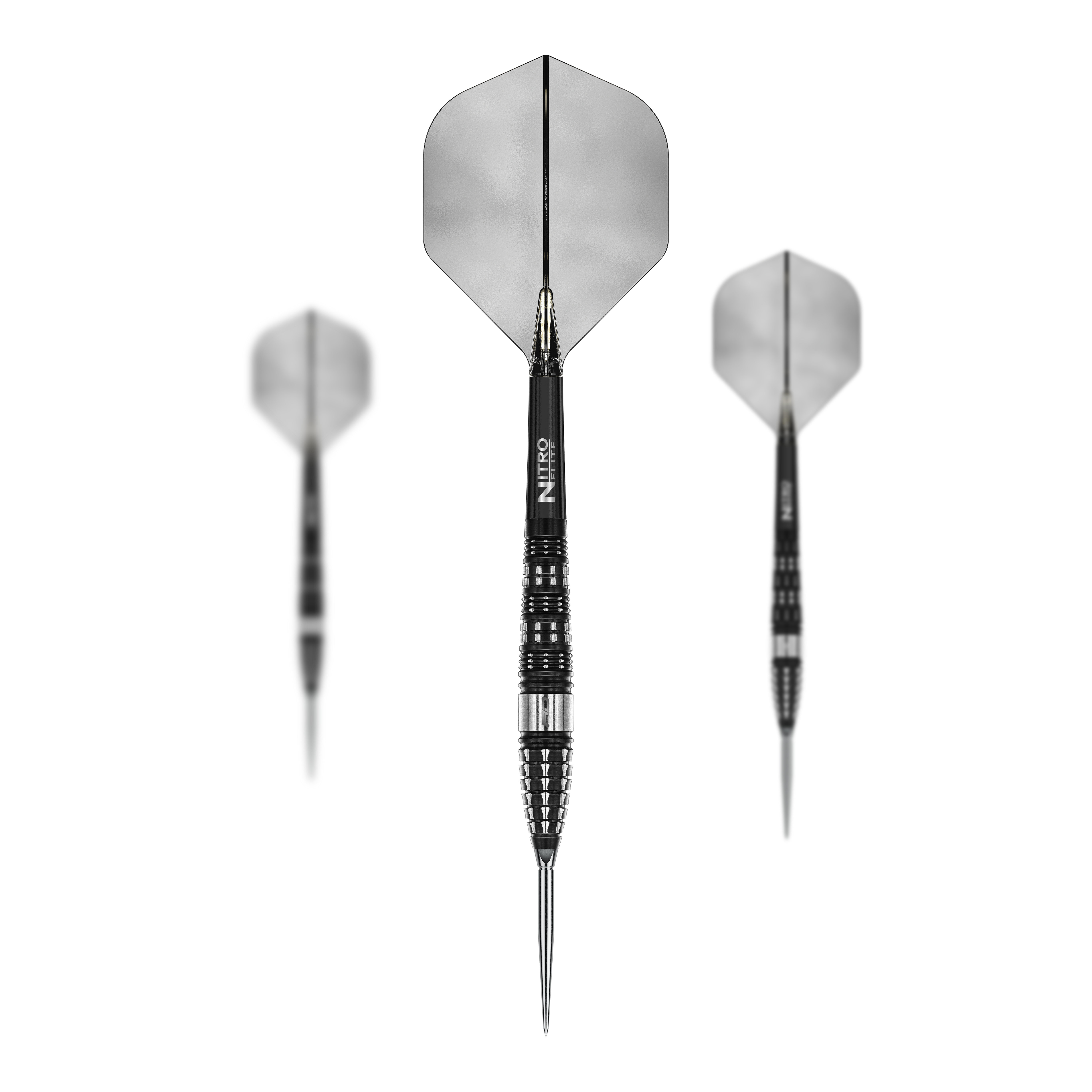 Das Bild zeigt die Red Dragon Recon Torpedo Steeldarts - 23g als Set. Diese Dartpfeile bieten eine ausgezeichnete Kontrolle beim Wurf.