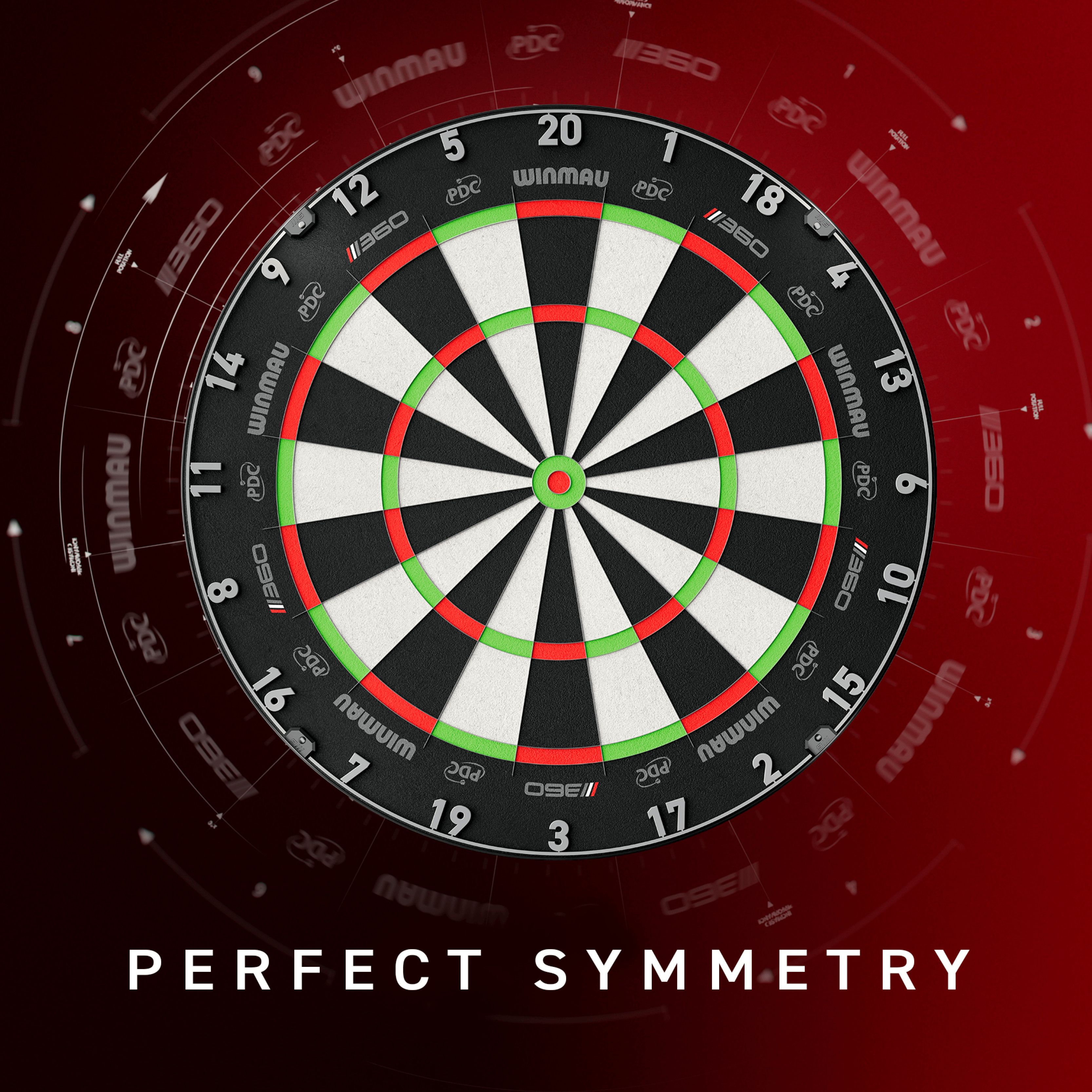 Bersaglio per freccette in acciaio Winmau Blade 6 Triple Core 360 Zu sehen ist wahrscheinlich ein Winmau Blade 360 Steeldartboard mit einer alternativen Ansicht. Das Bild dient zur Produktansicht im Shop.