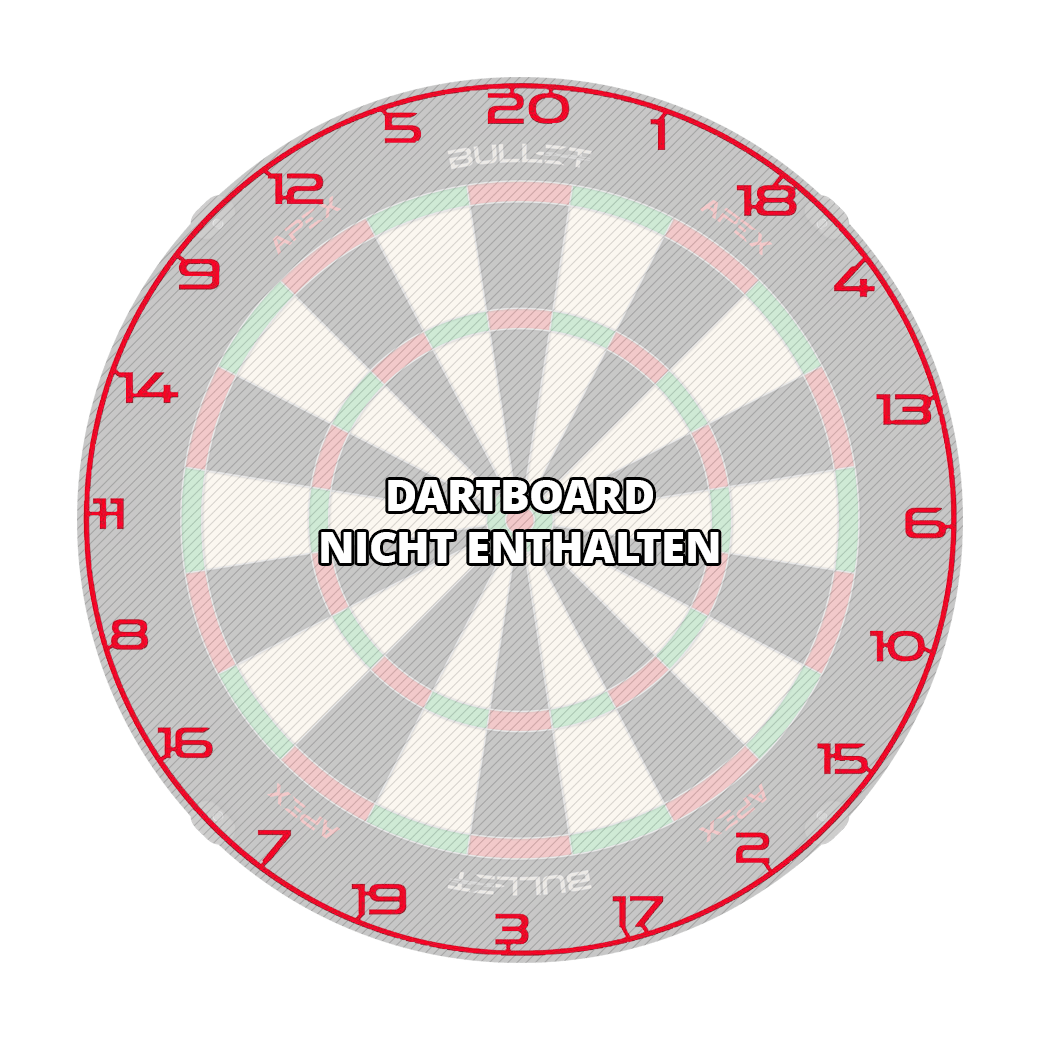 Anello numerico per bersaglio per freccette Das Bild zeigt einen weiteren roten Zahlenring für ein Dartboard. Die Datei heißt BT1000120_Bullet_Dartboard_Zahlenring_Rot_3.