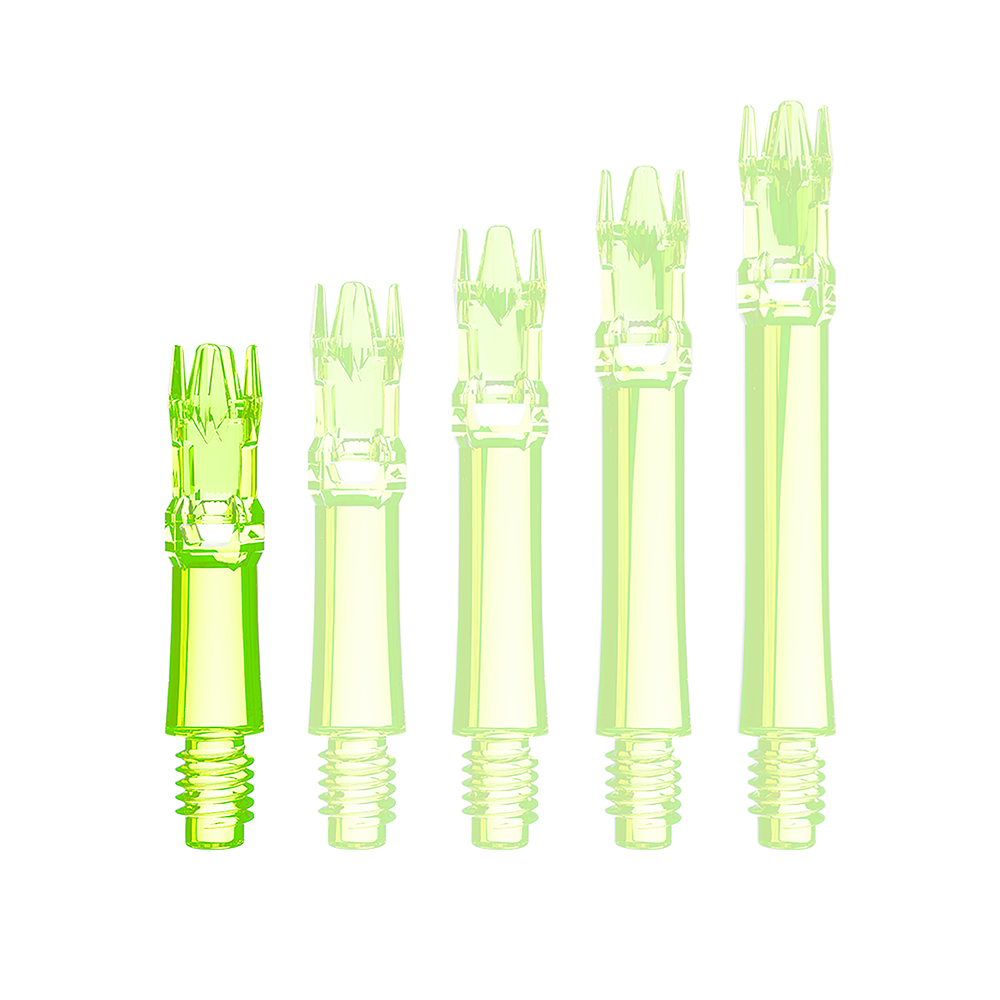 Alberi di ricambio L-Style L-System - Giallo neon Hier ist eine neongelbe Ersatzshaft abgebildet. Die Shaft wird von vorne gezeigt.