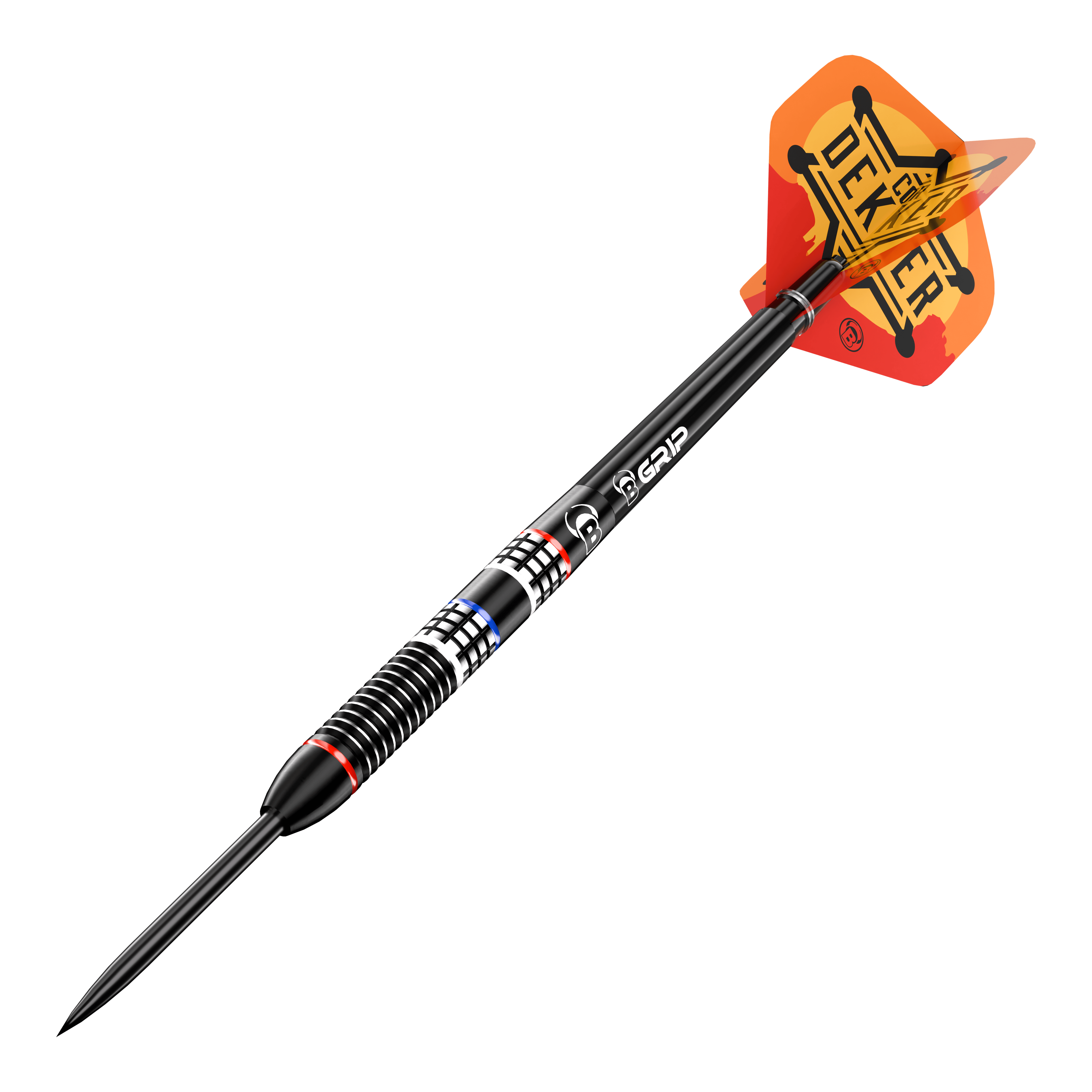 Bulls Cor Dekker The Sheriff Steeldarts - 23 g Die Abbildung zeigt Bulls Cor Dekker The Sheriff Steeldarts - 23g. Es handelt sich um einen hochwertigen Steeldartpfeil für professionelle Dartspieler.