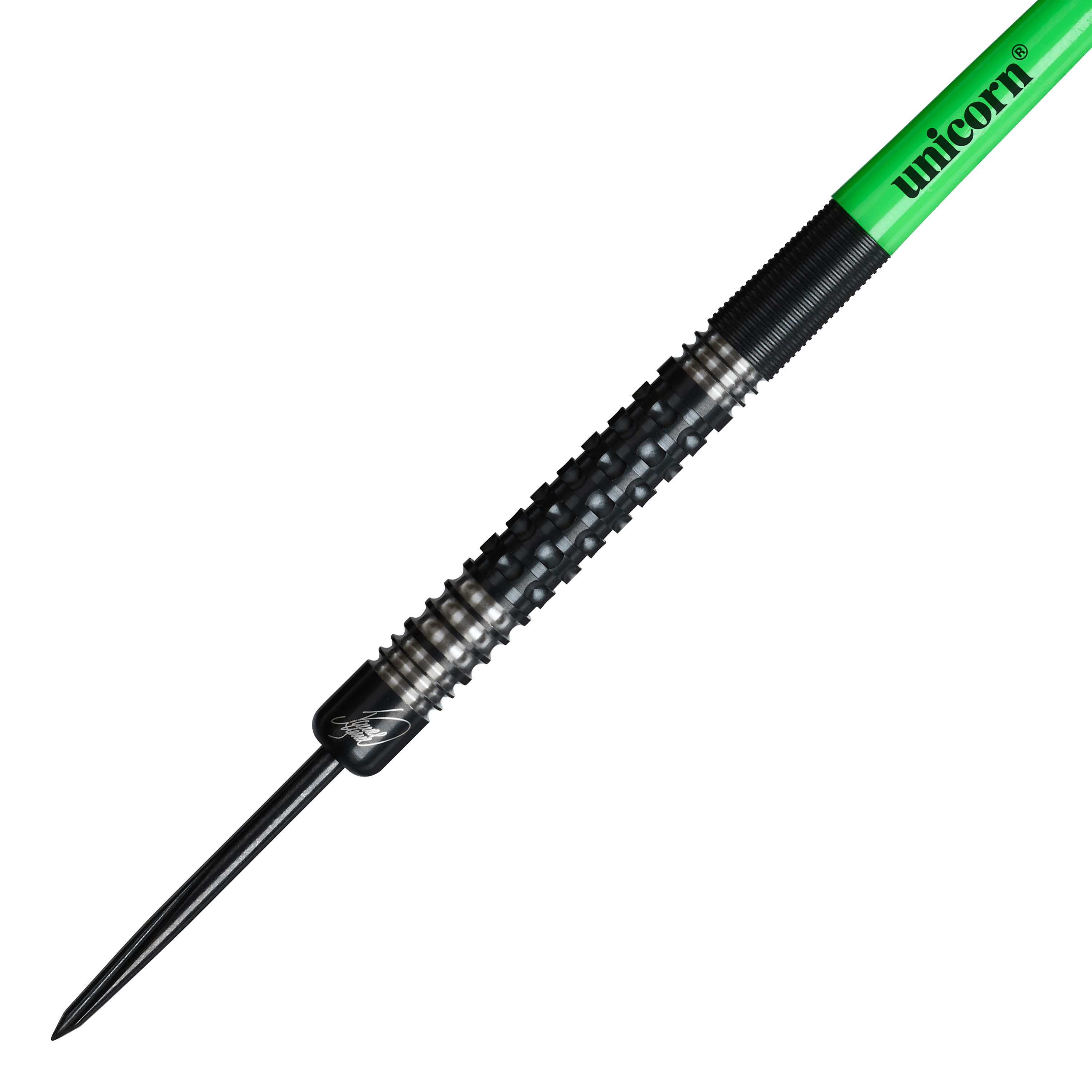 Freccette in acciaio Unicorn Wraith James Wade Auf diesem Bild sind die Unicorn Wraith James Wade Steeldarts zu sehen. Diese Darts sind besonders für professionelle Spieler geeignet.