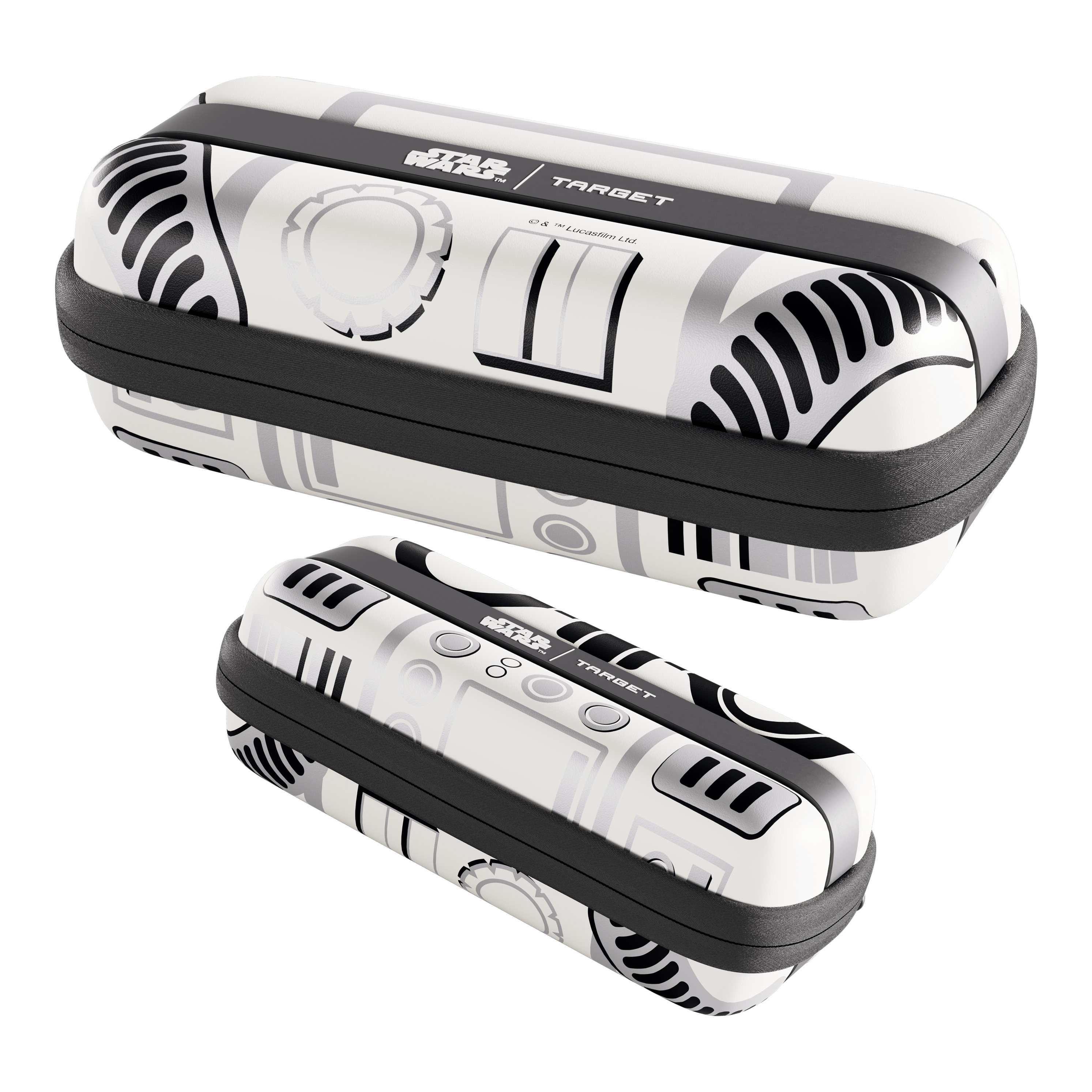 Portafreccette Target Star Wars Boa - Stormtrooper Das Bild zeigt das Target Star Wars Boa Dartcase mit Stormtrooper Motiv. Es ist eine speziell gestaltete Darttasche für Star Wars Fans.