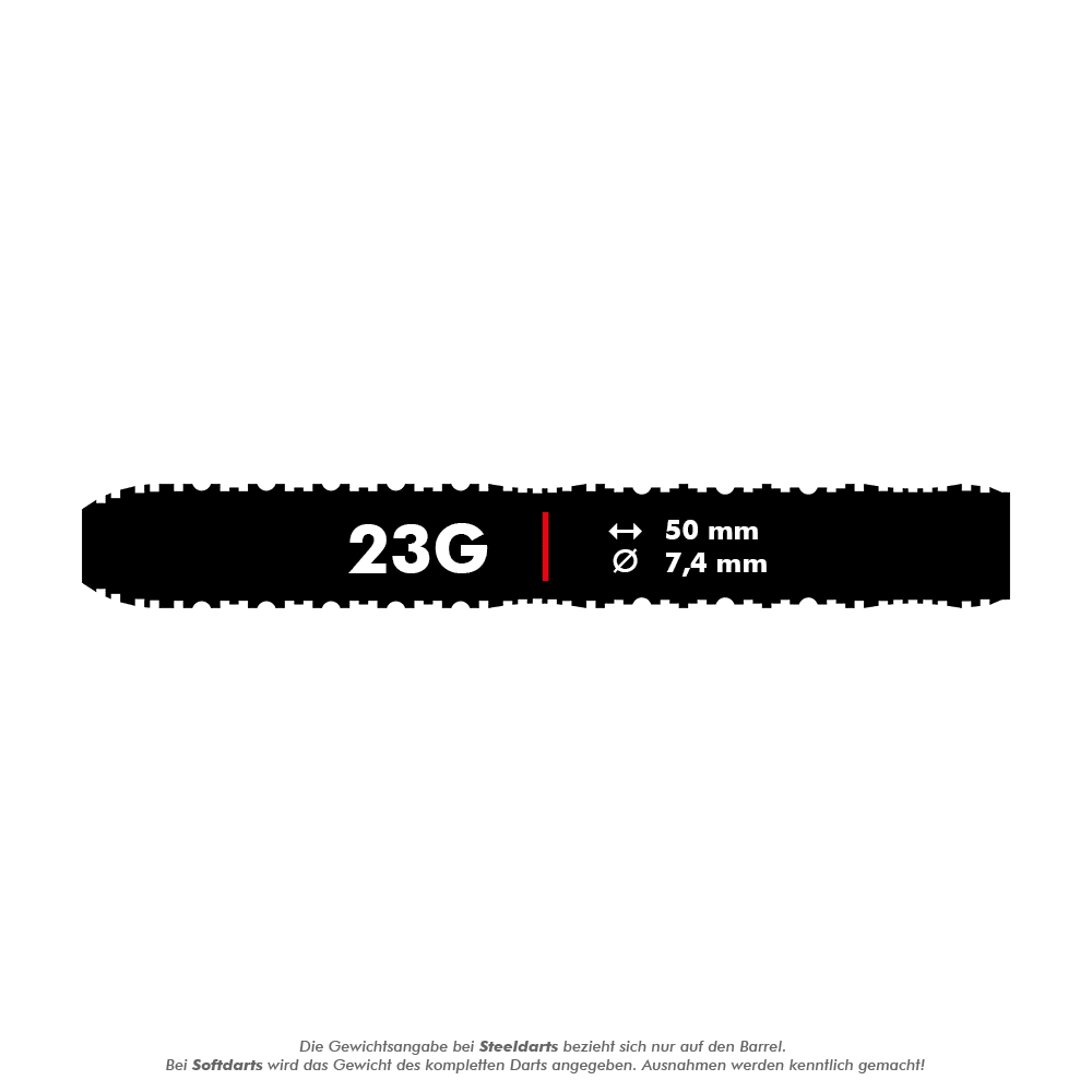 Freccette Shot ZEN Straight Turbo Point in acciaio - 23 g