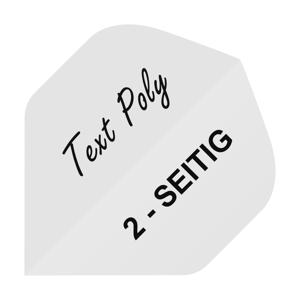 Set di 10 alette stampate, fronte-retro - testo desiderato - poly standard