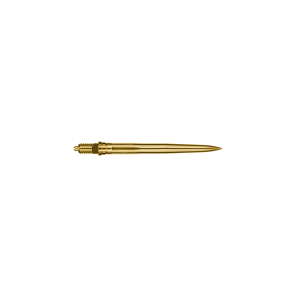 Punte per freccette Caliburn EZ-EVO - Lisce - Oro Abgebildet sind goldene Dartspitzen mit einer Länge von 28mm. Sie gehören wahrscheinlich zur Serie Caliburn EZ-EVO Smooth.