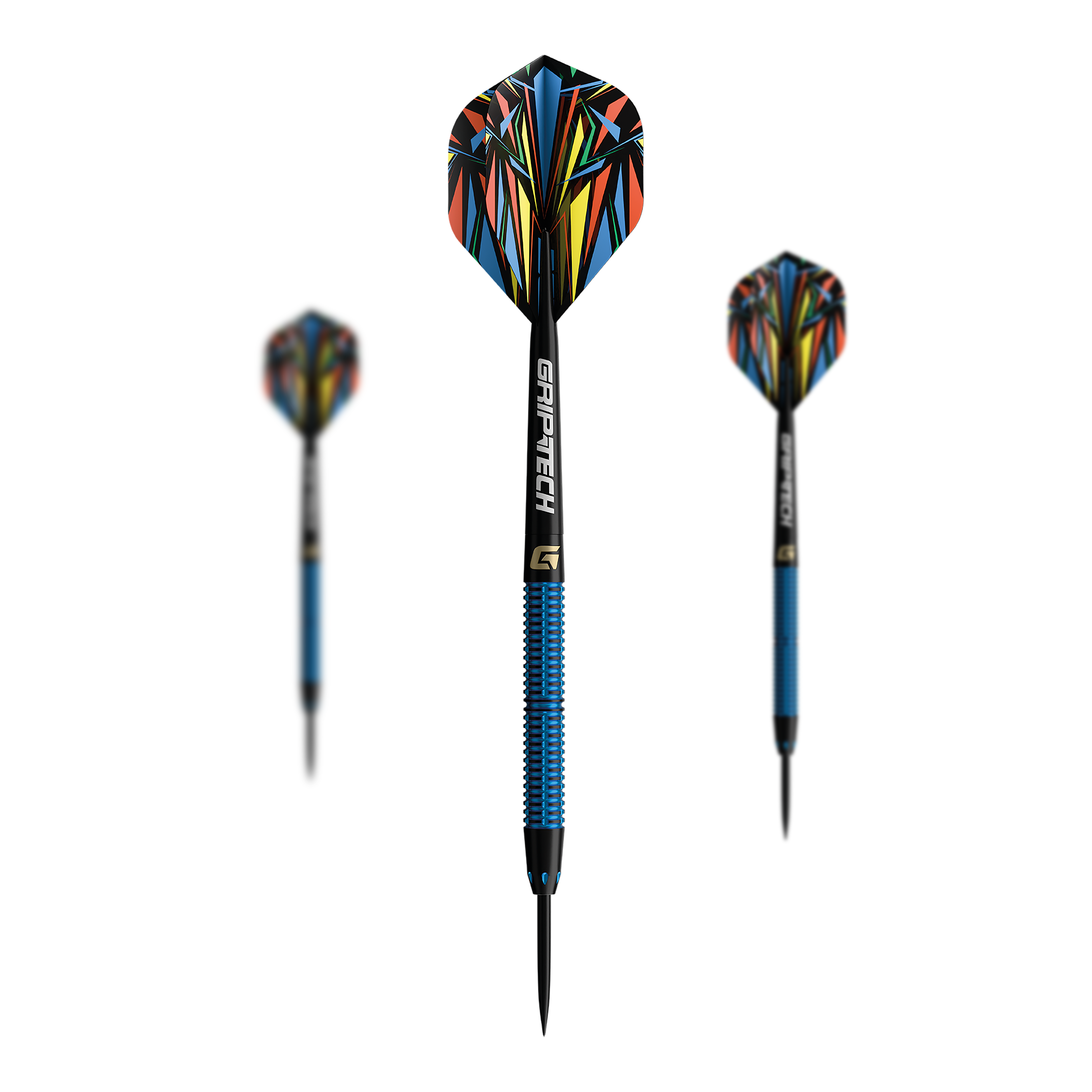 Freccette in acciaio al tungsteno blu GOAT Athlete Das Bild zeigt die GOAT Athlete Black Tungsten Steeldarts. Die Darts sind für professionelle Spieler geeignet.