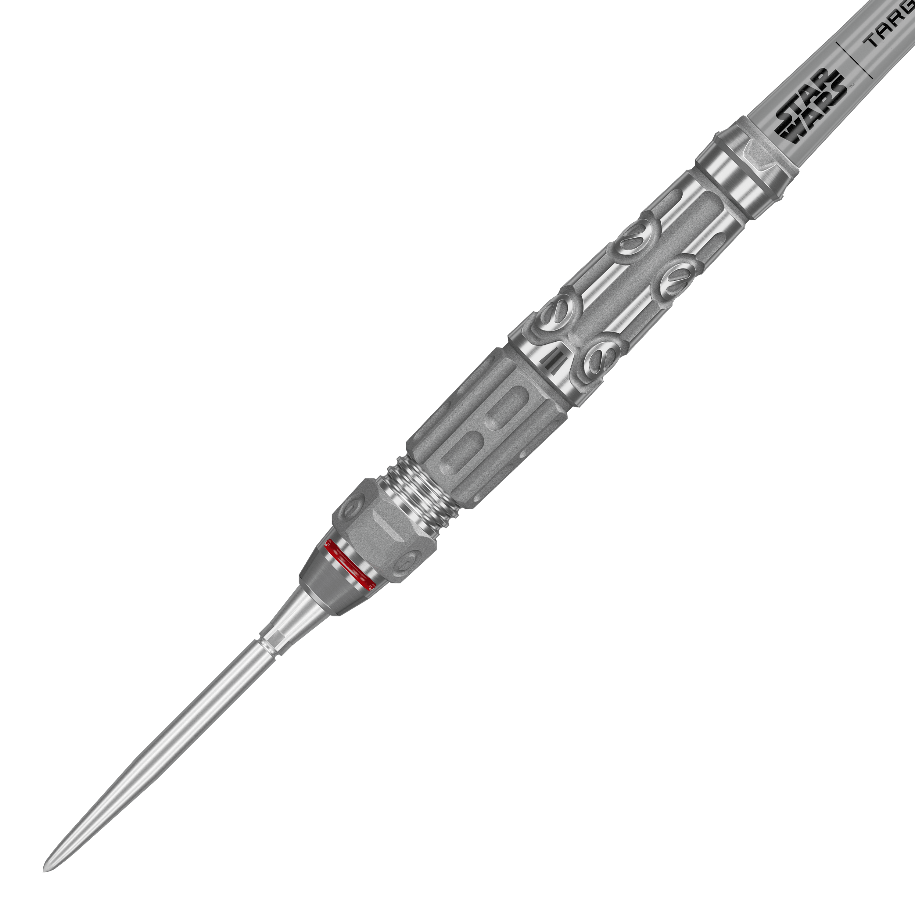 Dardi in acciaio Swiss Point a punta, bersaglio Star Wars AT-AT Abgebildet ist das Produkt Target Star Wars AT-AT Swiss Point Steeldarts. Das Bild zeigt die Details dieses speziellen Dartpfeils.