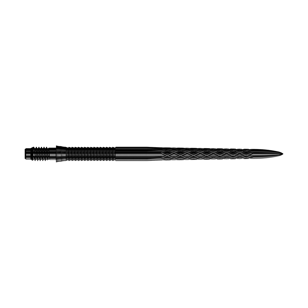 Punte per freccette Mission R2.5 Rapid Point DSX - Nere Zu sehen sind schwarze Dartspitzen mit einer Länge von 40mm. Diese Dartspitzen eignen sich für Darts.