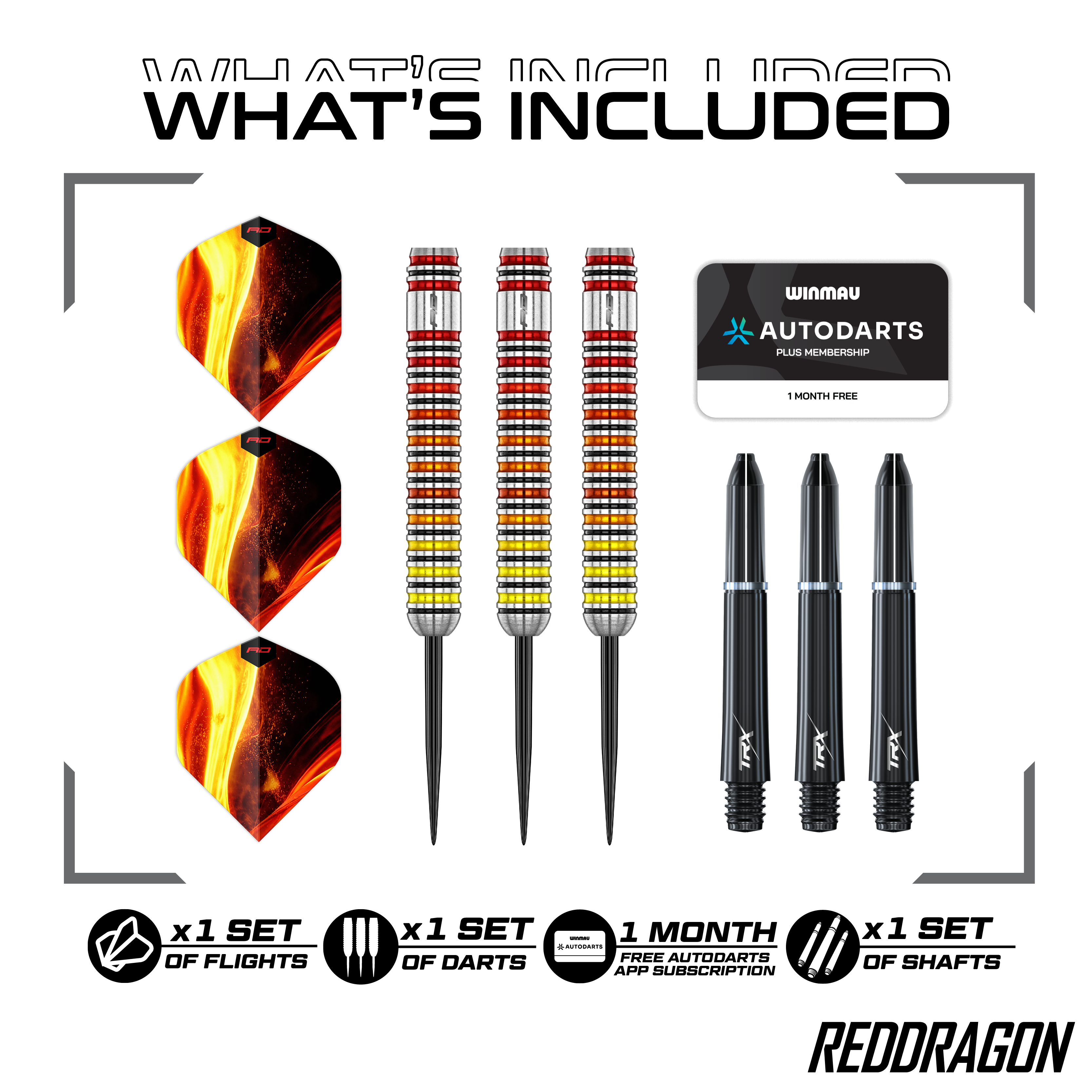 Dardi in acciaio della fornace del Red Dragon Dies ist ein Red Dragon Furnace Steeldart. Der Dartpfeil wird für Präzision und Stabilität beim Spielen verwendet.