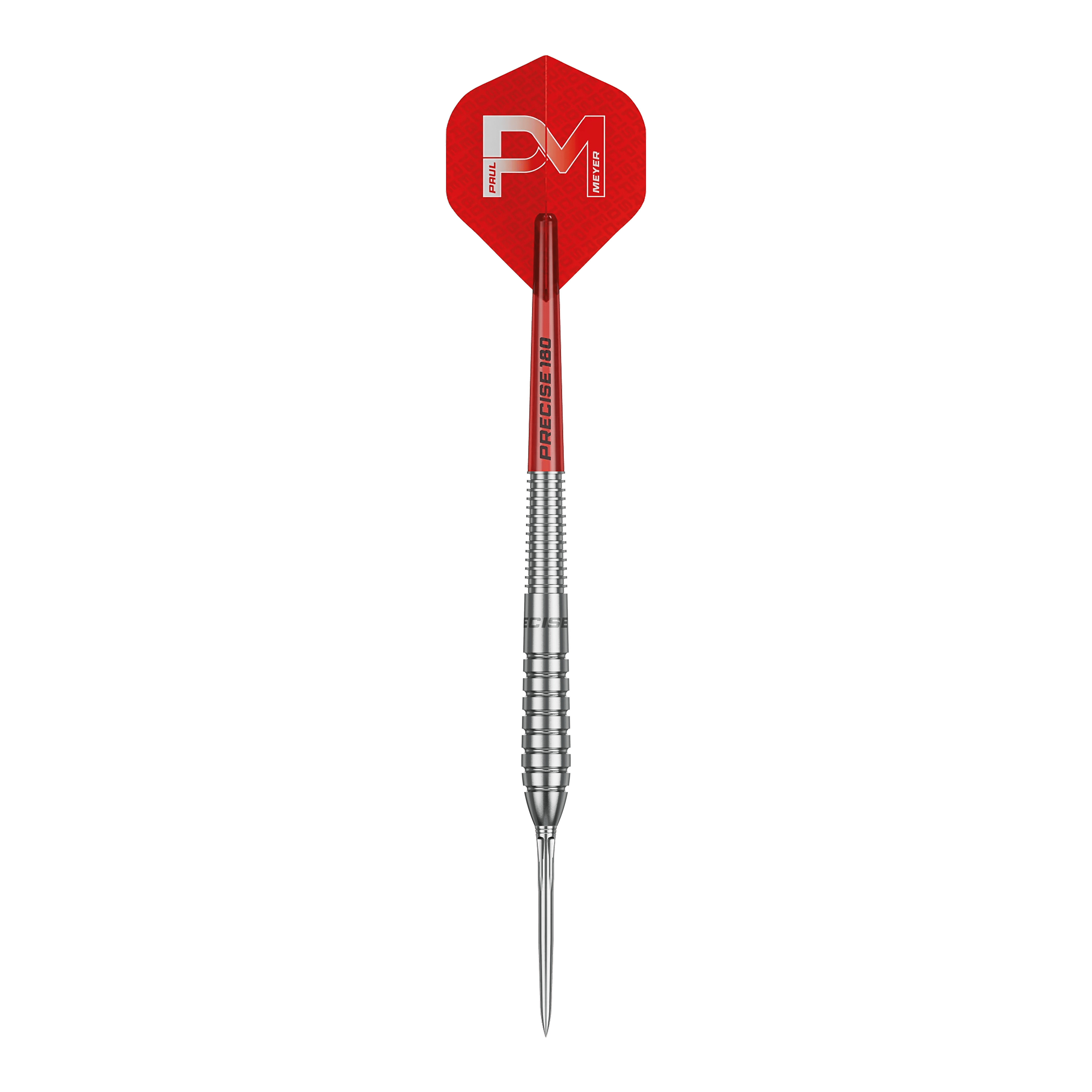 Abbildung der Precise 180 Paul Meyer Version 1 Steeldarts. Diese Darts sind für präzises Werfen konzipiert.