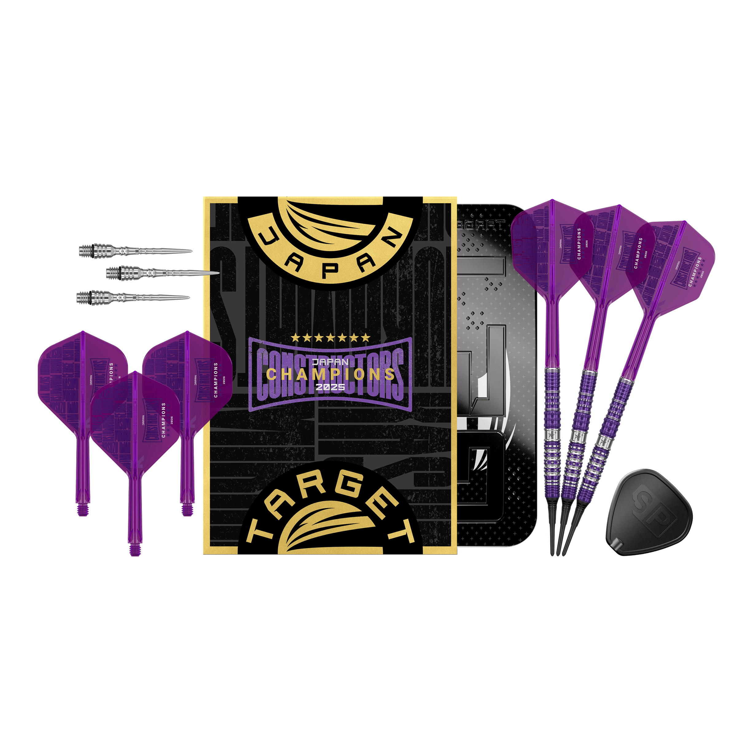 Freccette Target Japan Sirius GEN4 Constructors Champions Limited - 21 g Target Japan Sirius GEN4 Constructors Champions Limited Darts, 21g Version. Das Produktfoto zeigt das gesamte Dart-Set.