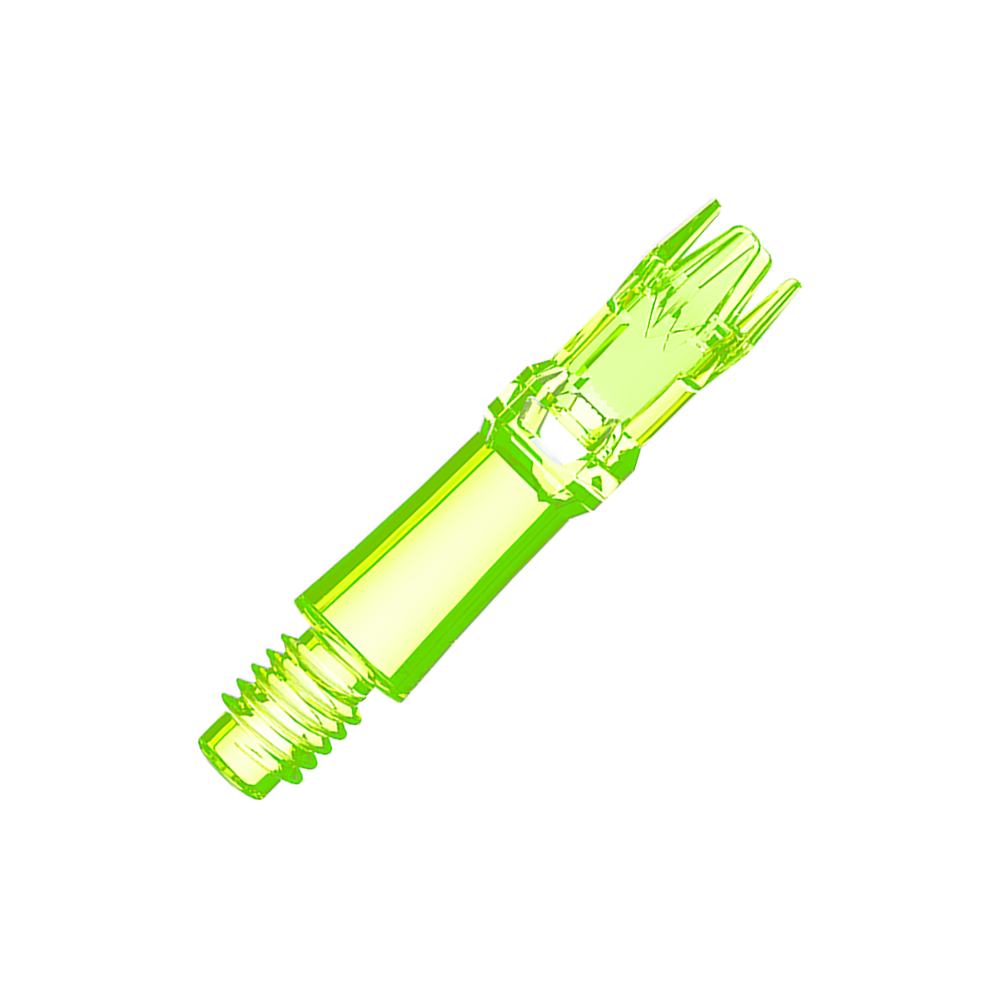 Alberi di ricambio L-Style L-System - Giallo neon Zwei gelbe leuchtende Ersatzshafts werden gezeigt. Die Shafts sind nebeneinander angeordnet.