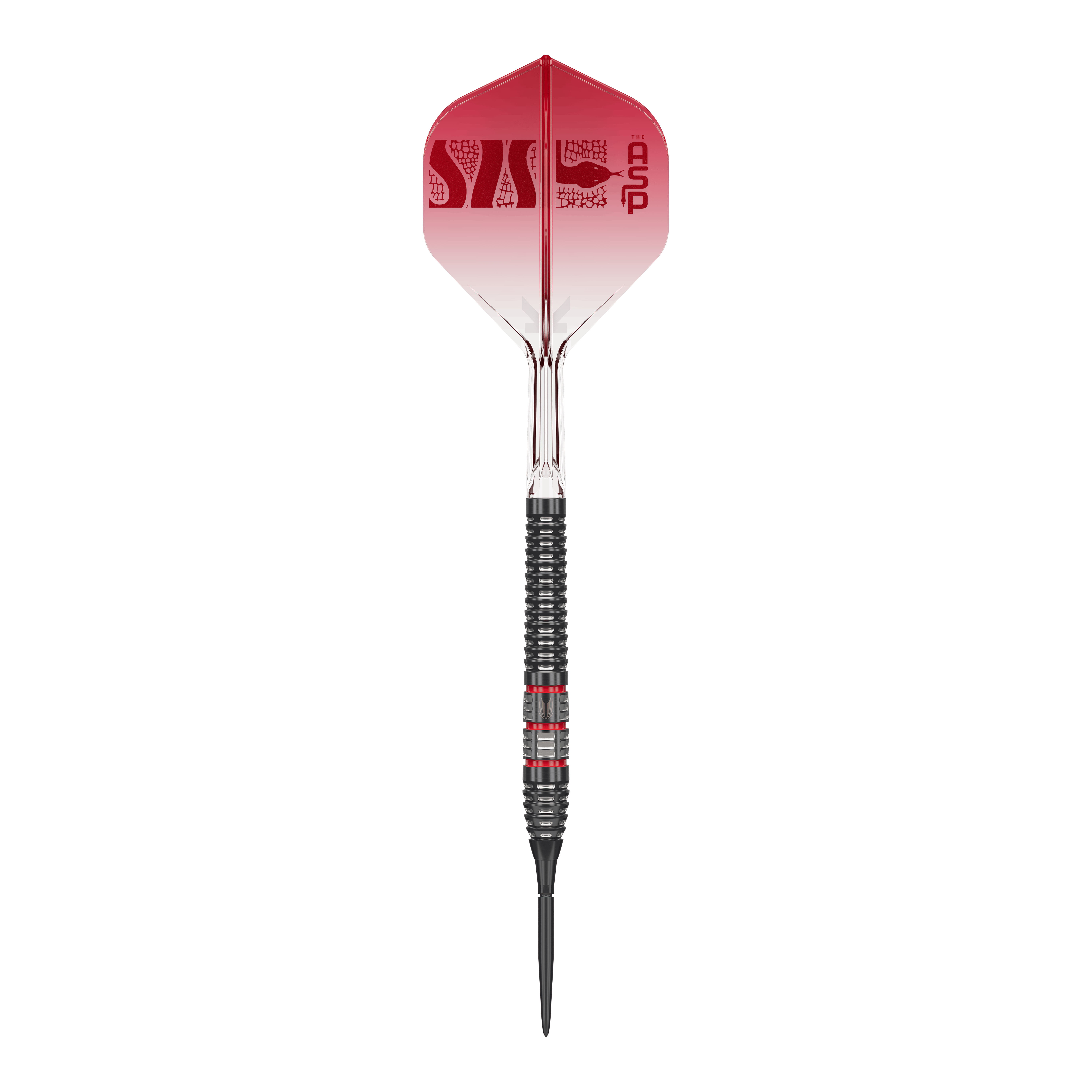 Freccette in acciaio Target Nathan Aspinall 95K Swiss Point Foto von Target Nathan Aspinall 95K Swiss Point Steeldarts. Die Steeldarts sind aus einer bestimmten Perspektive zu sehen.